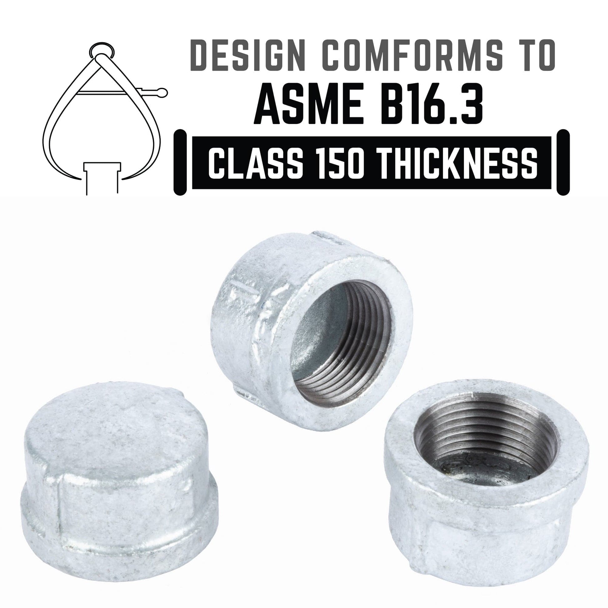 1 in. Galvanized Iron Cap