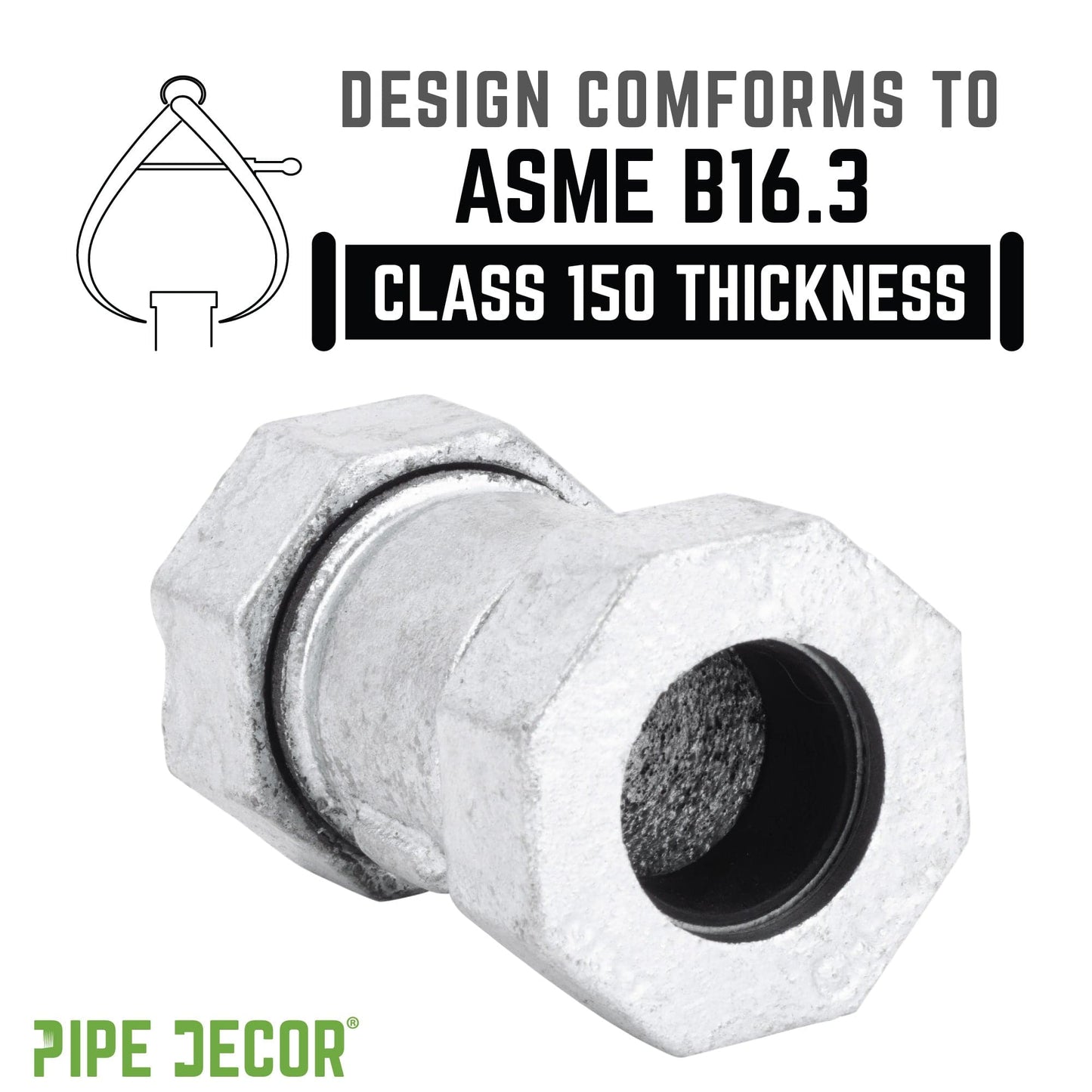 1 1/2 in. Galvanized Iron Compression Coupling