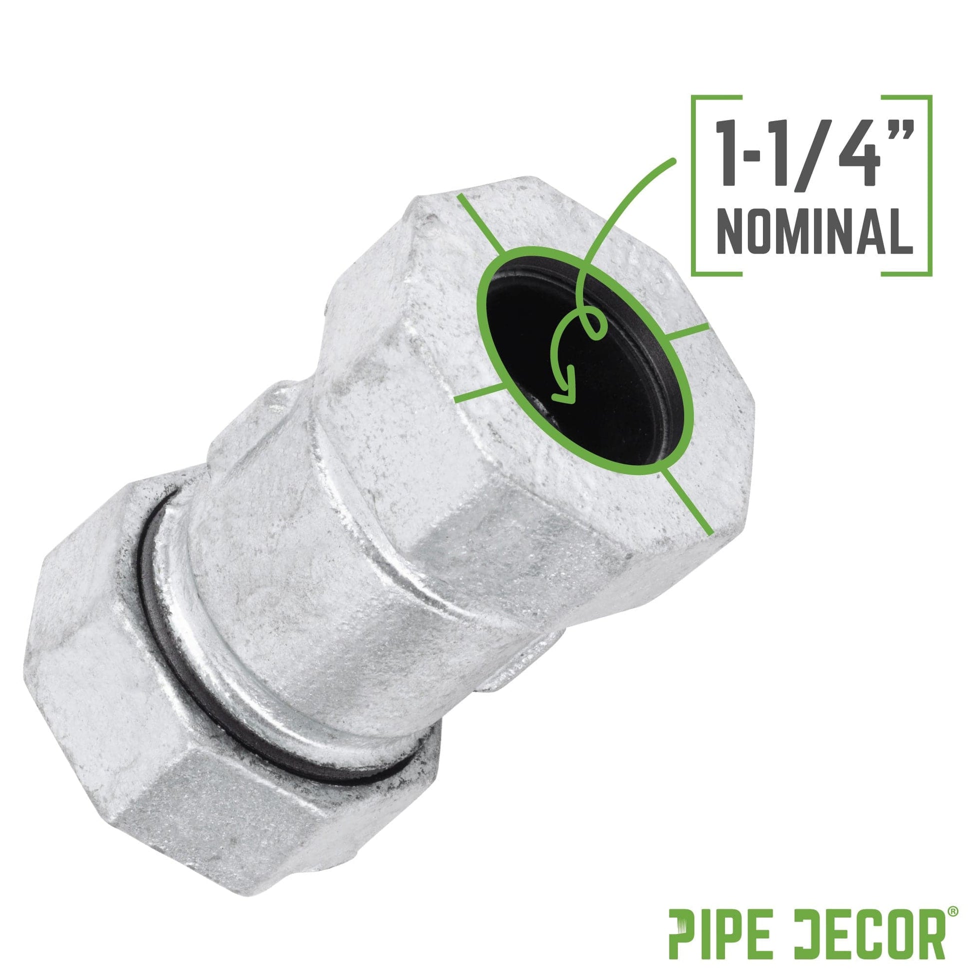 1 1/4 in. Galvanized Iron Compression Coupling