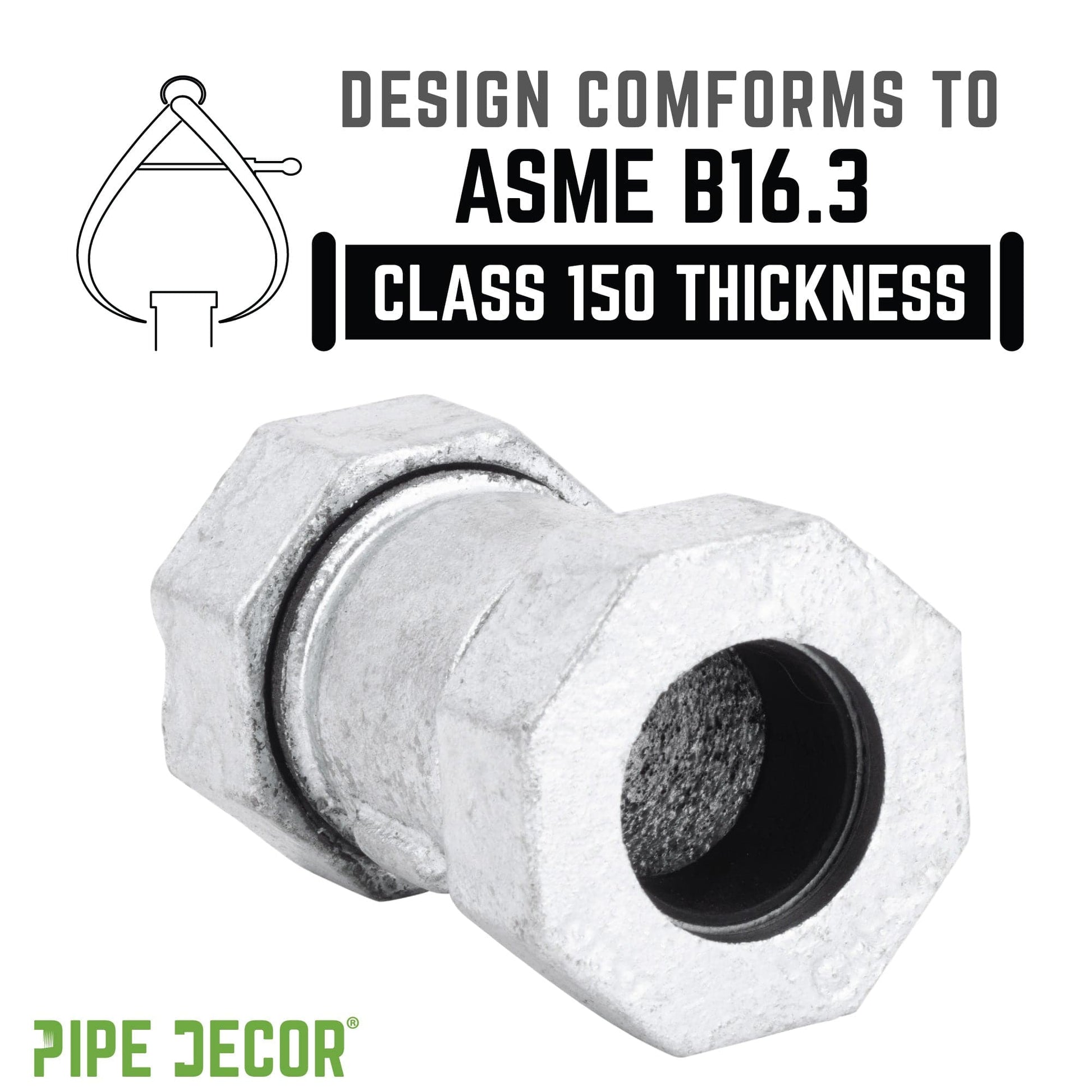 1 1/4 in. Galvanized Iron Compression Coupling