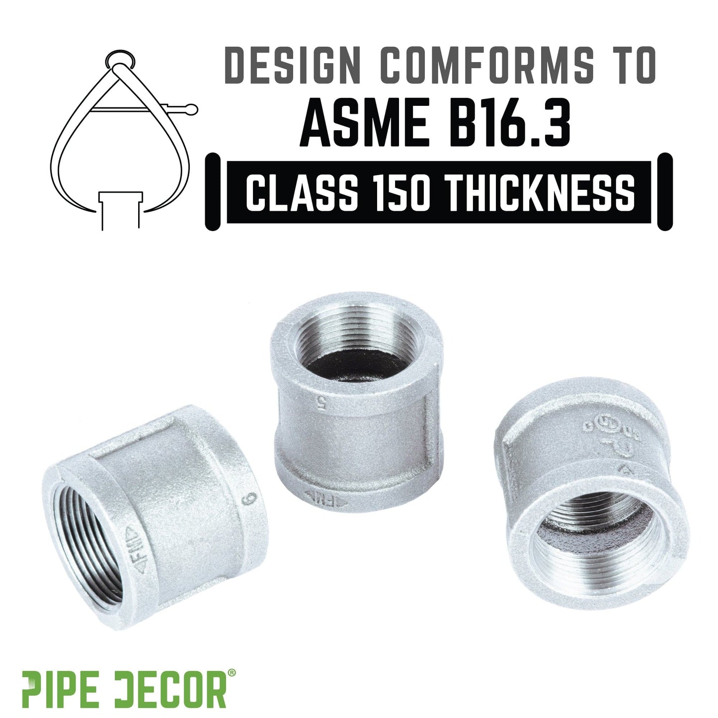 1 1/4 in. Galvanized Iron Coupling