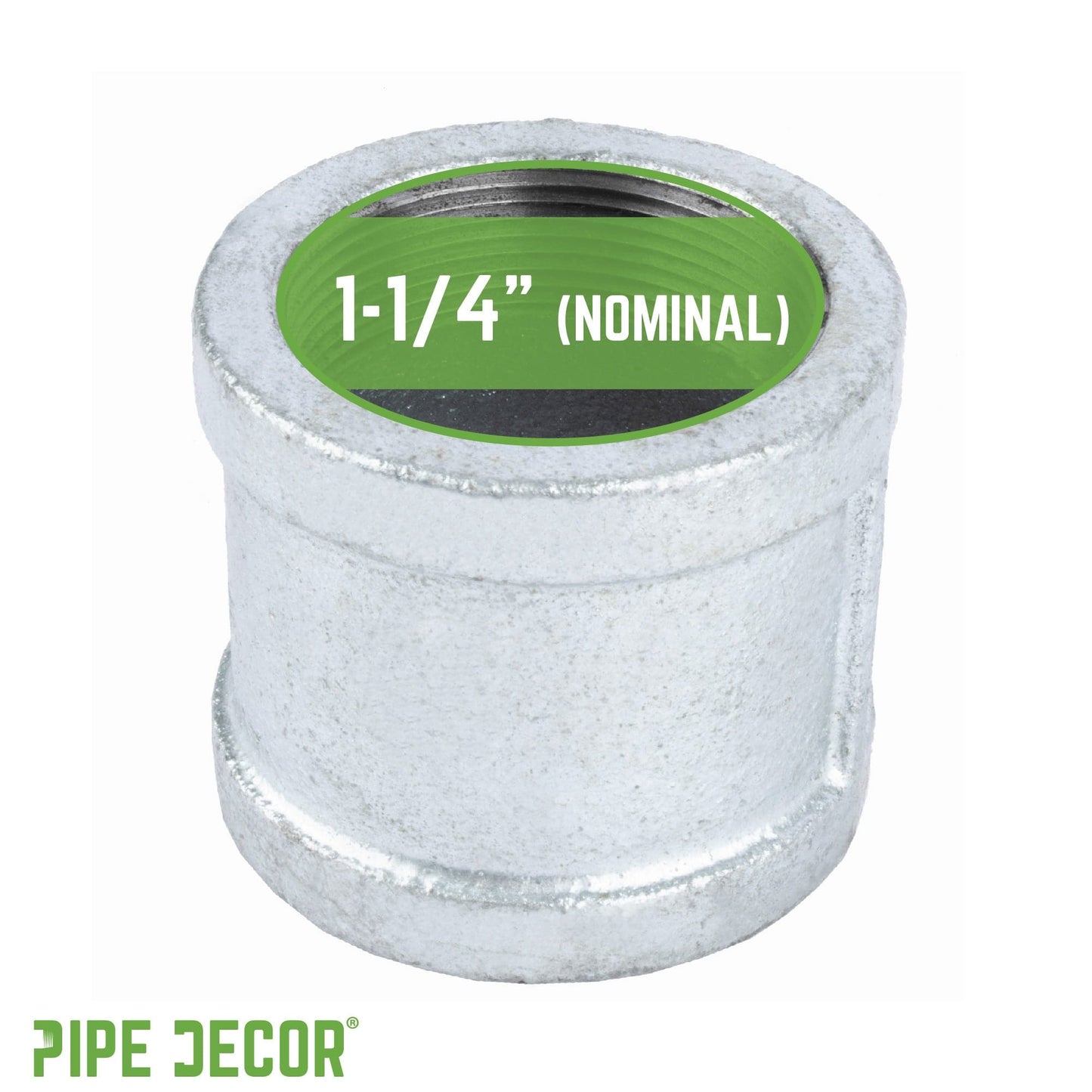 1 1/4 in. Galvanized Iron Coupling