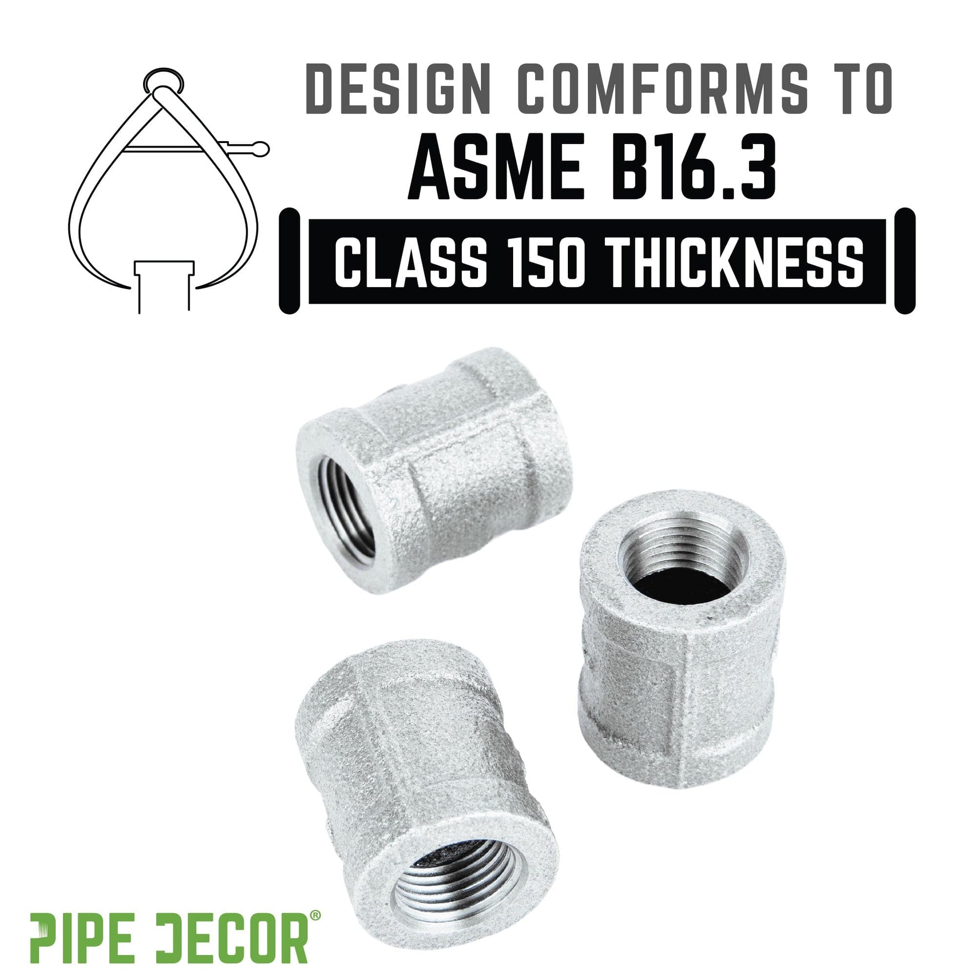 1/4 in. Galvanized Iron Coupling