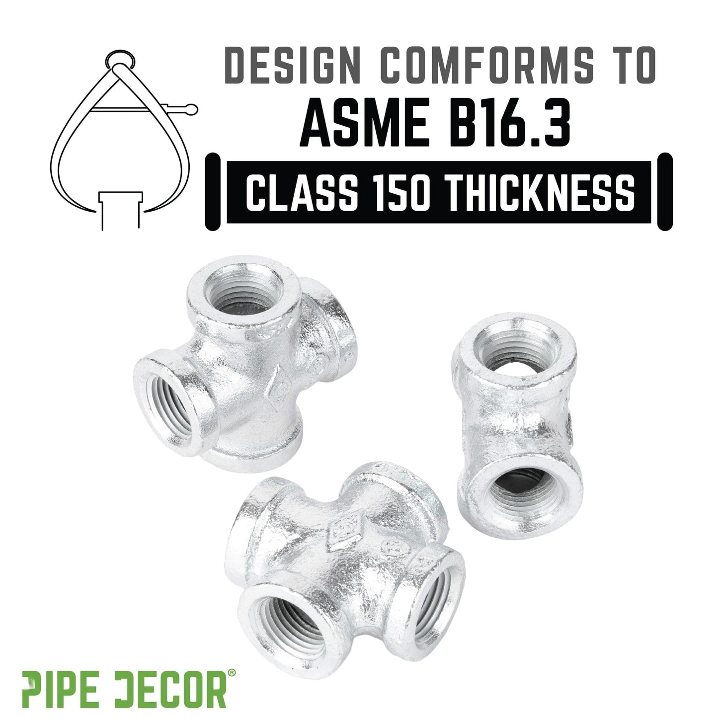 1/2 in. Galvanized Iron Cross