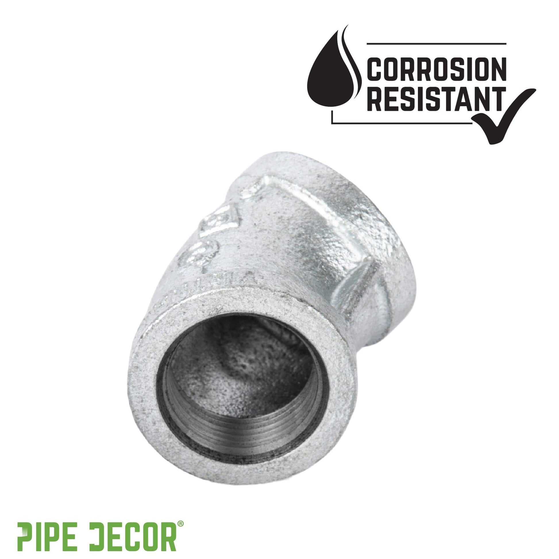 1 1/4 in. Galvanized Iron 45 Degree Elbow