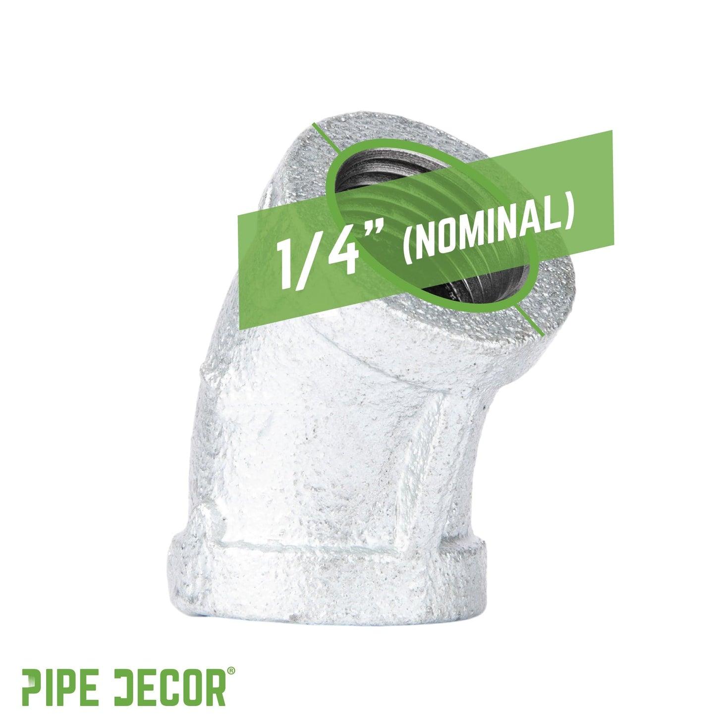 1/4 in.  Galvanized Iron 45 Degree Elbow