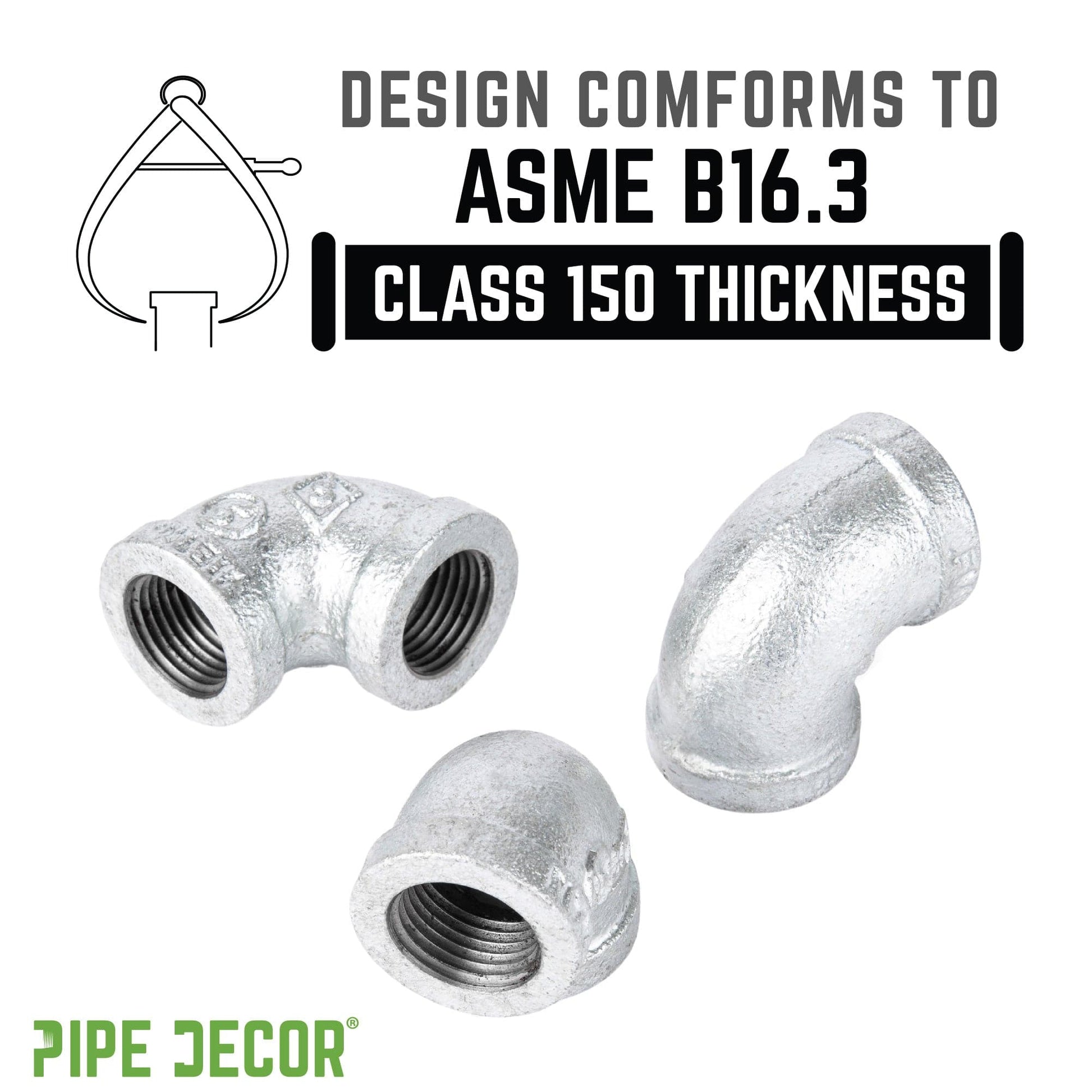 1/4 in. Galvanized Iron 90 Degree Elbow