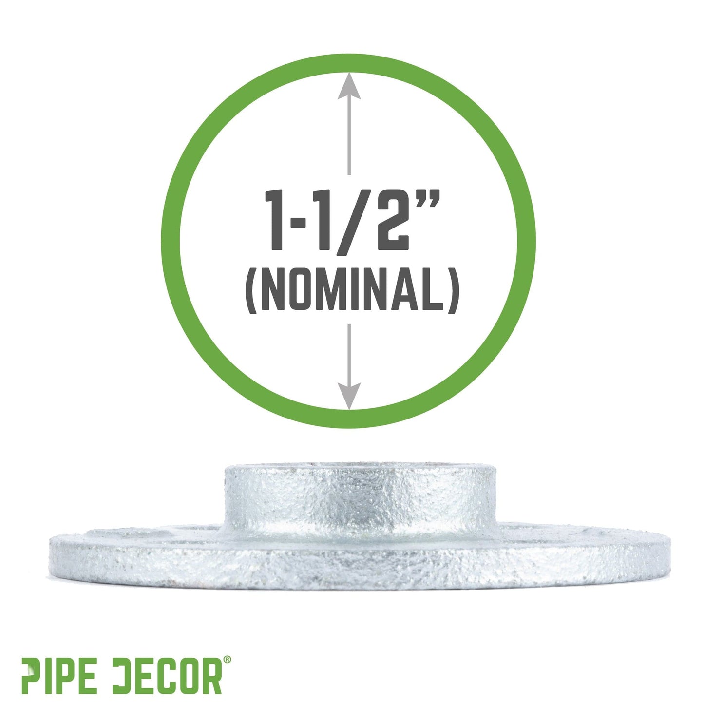 1 1/2 in. Galvanized Iron Floor Flange