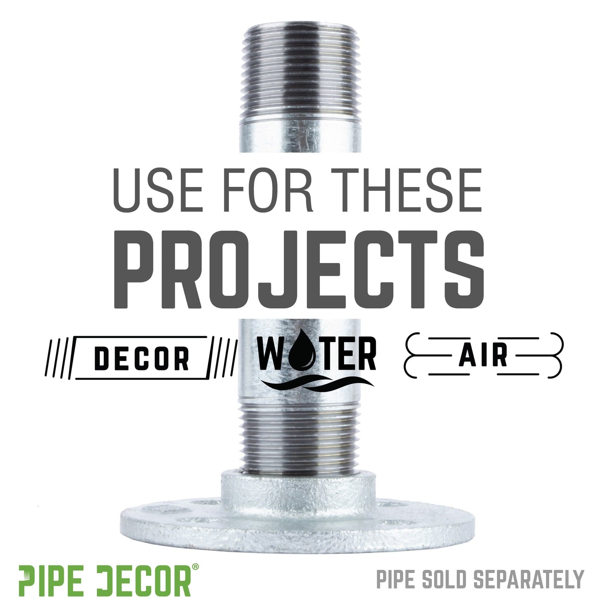 1 1/4 in.  Galvanized Iron Floor Flange