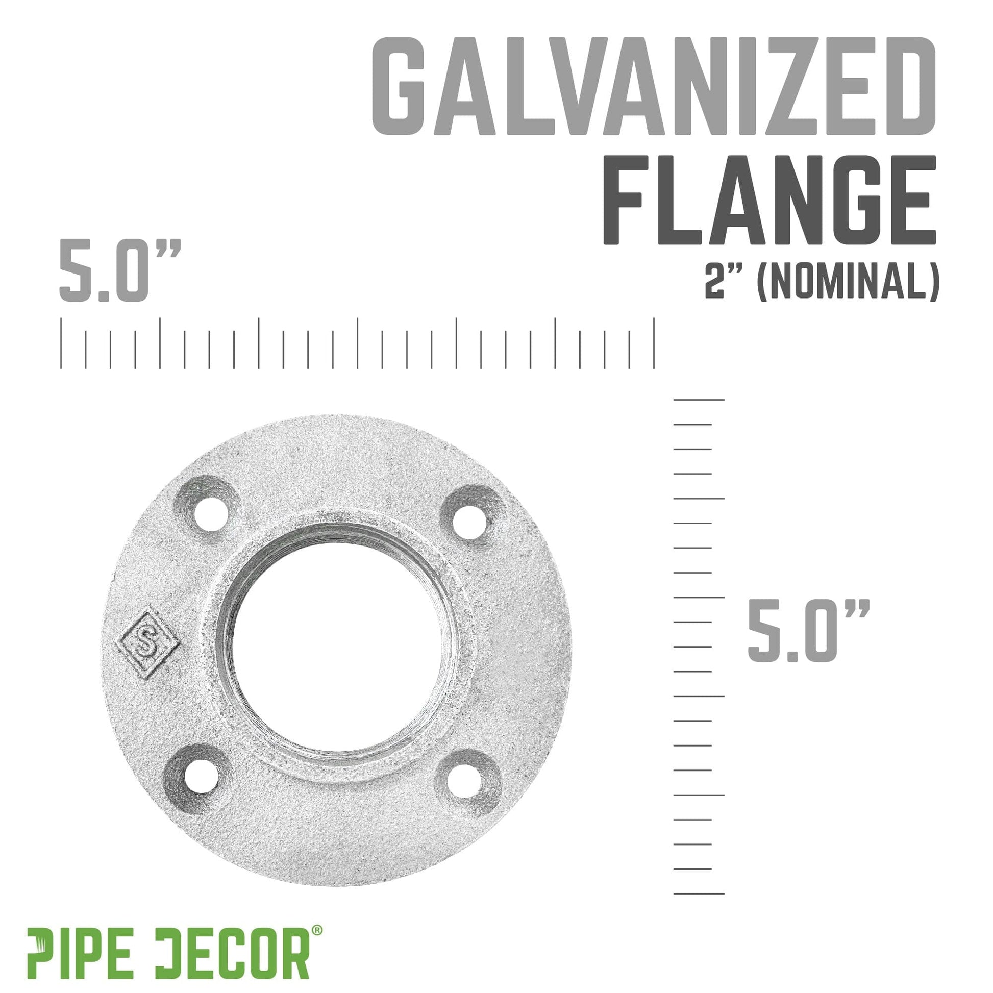 2 in.  Galvanized Iron Floor Flange