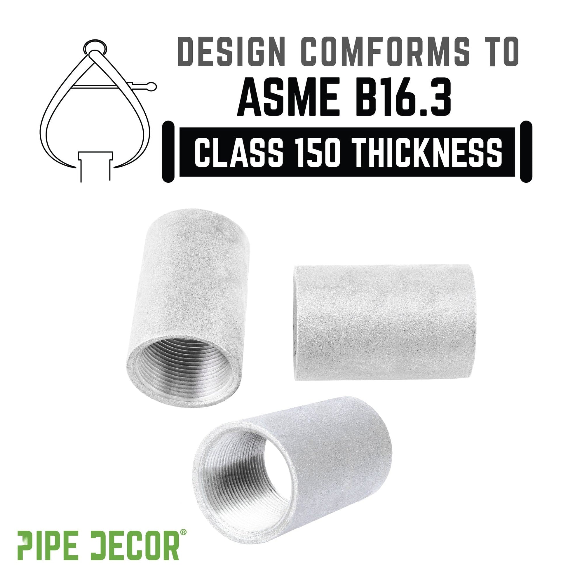 1 1/2 in. Galvanized Steel Merchant Coupling