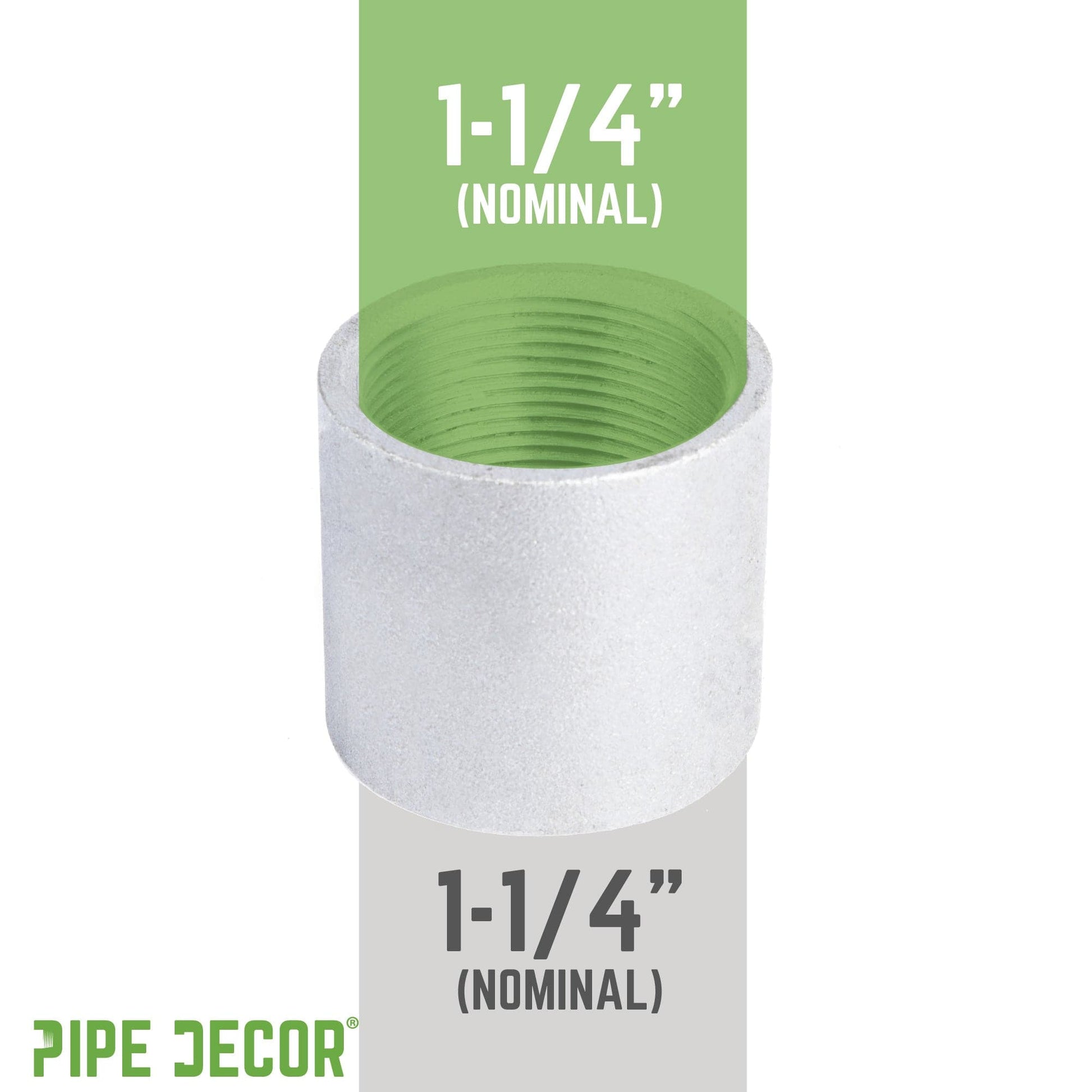 1 1/4 in. Galvanized Steel Merchant Coupling