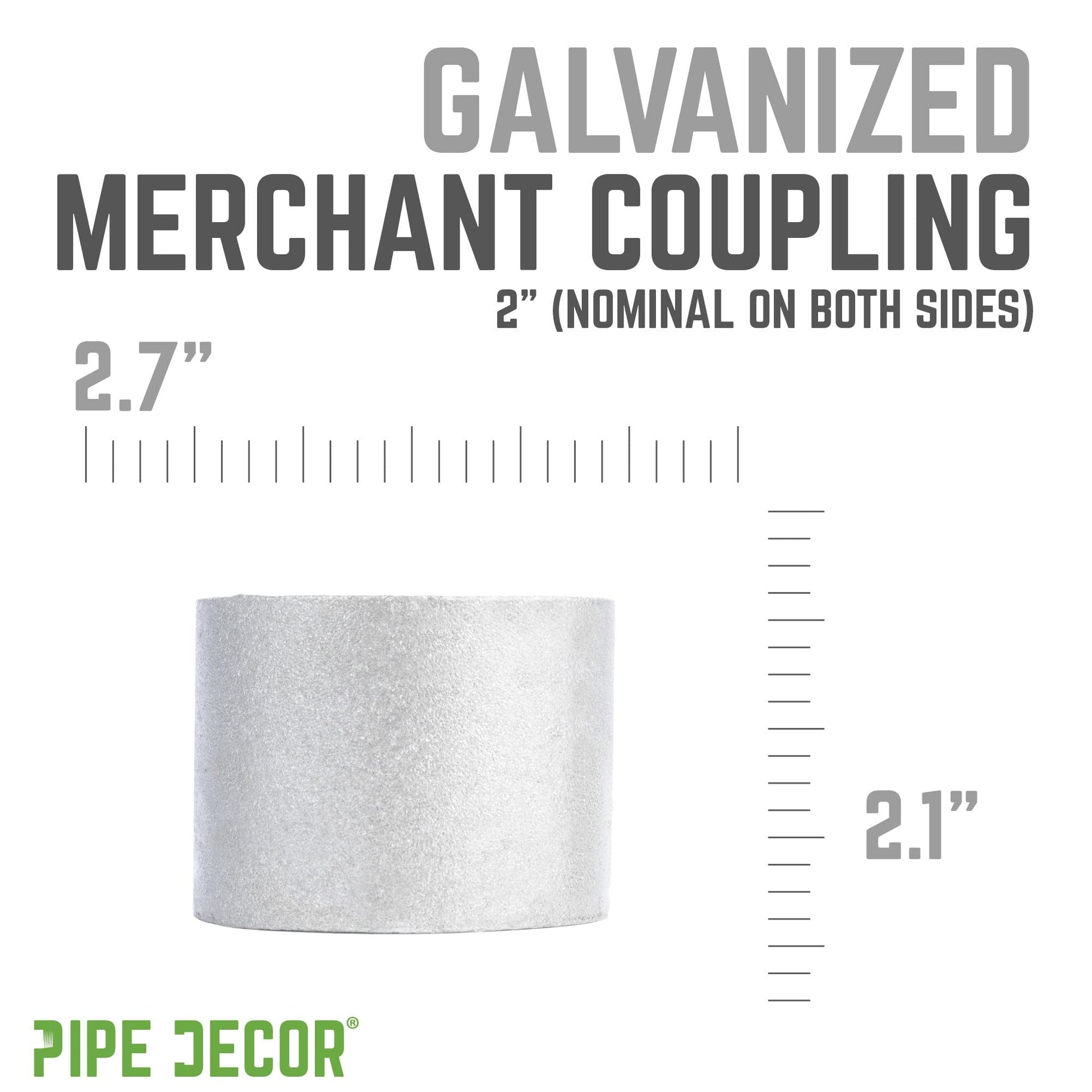 2 in. Galvanized Steel Merchant Coupling