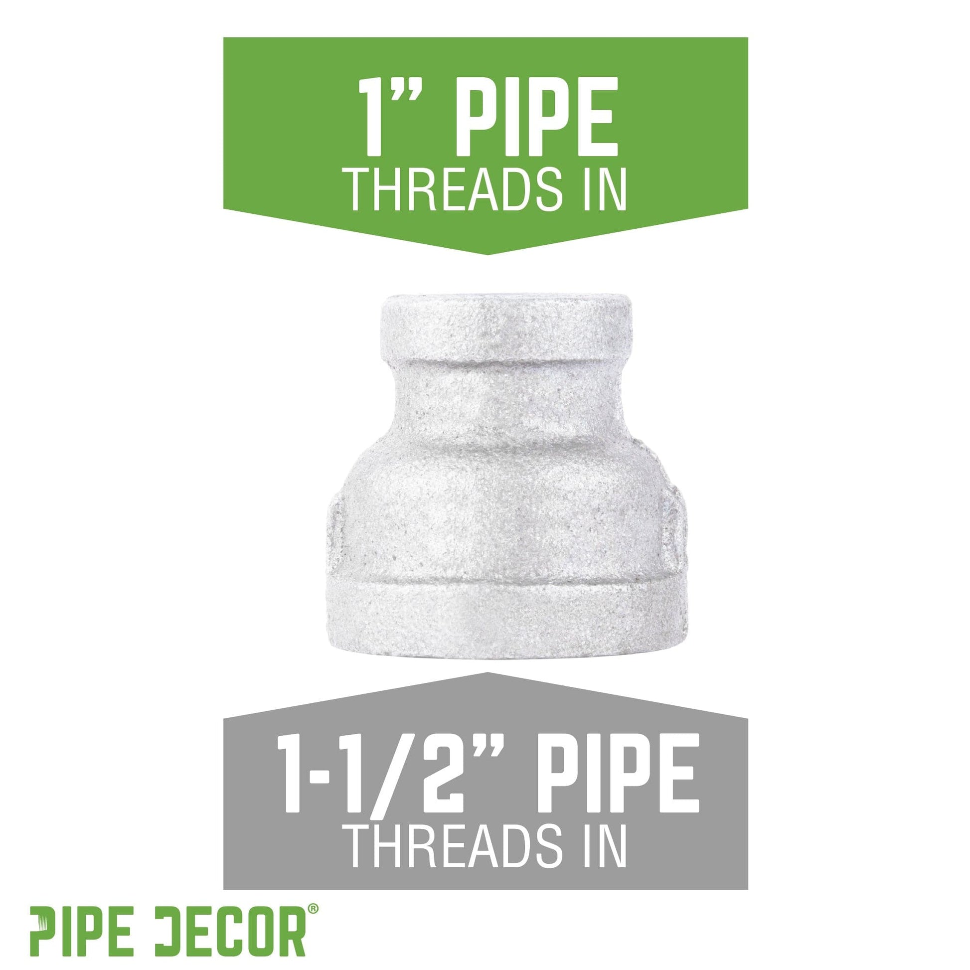 1 1/2 in. x 1 in. Galvanized Iron Reducing Coupling