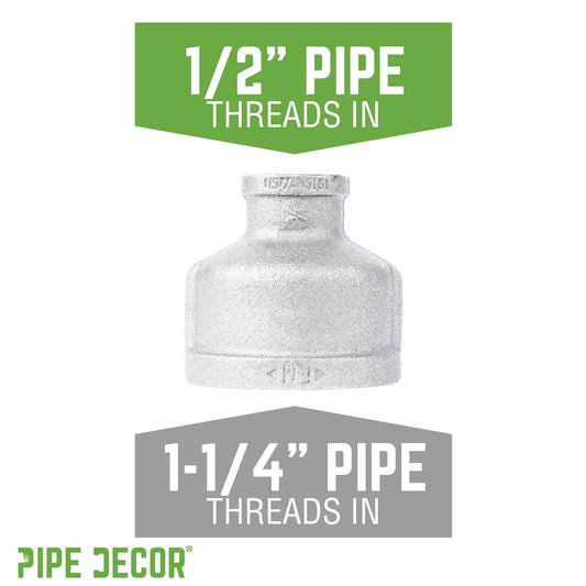 1 1/4 in. x 1/2 in. Galvanized Iron Reducing Coupling