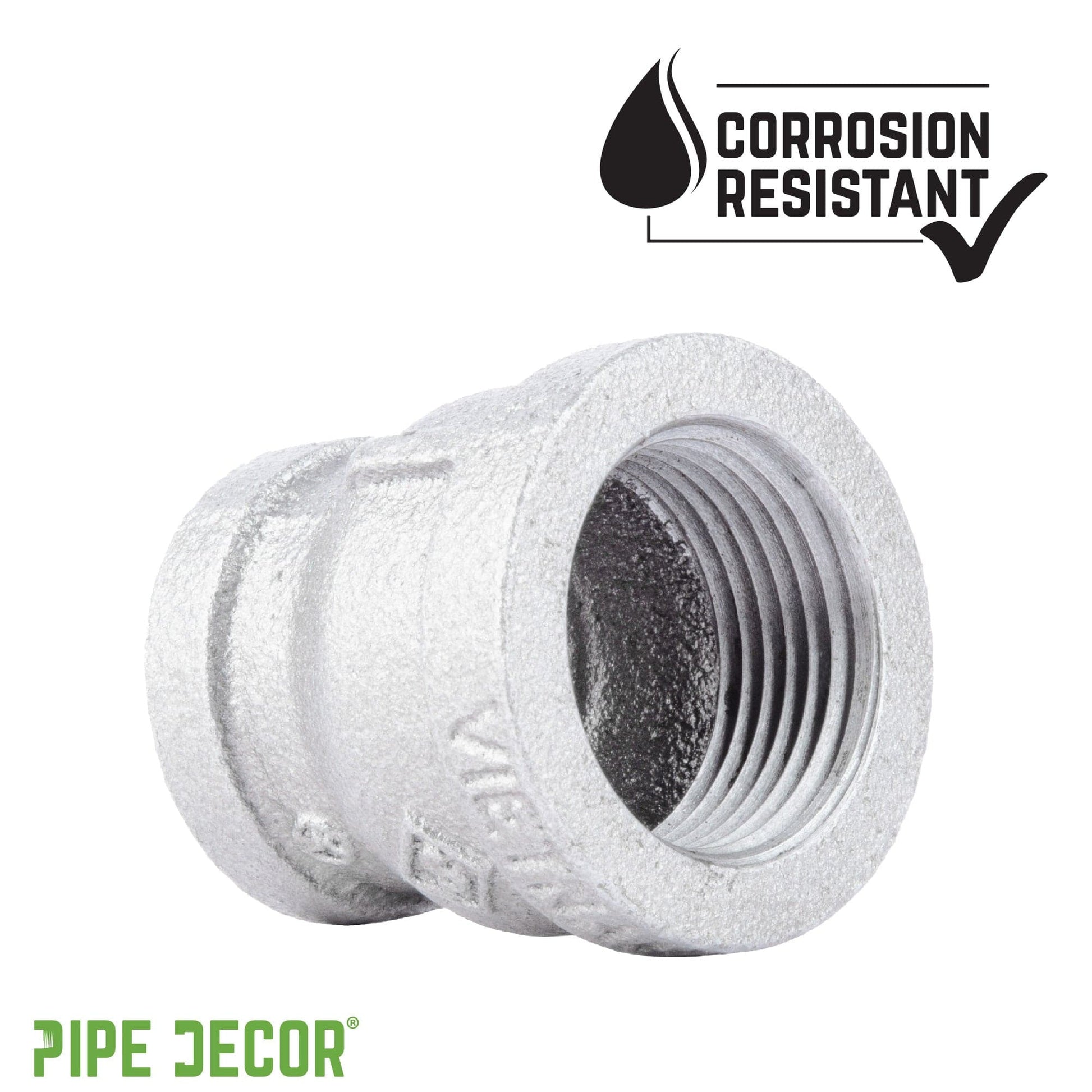 1/2 in. x 3/8 in. Galvanized Iron Reducing Coupling