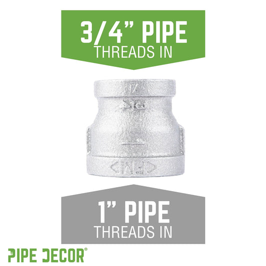 1 in. x 3/4 in. Galvanized Iron Reducing Coupling
