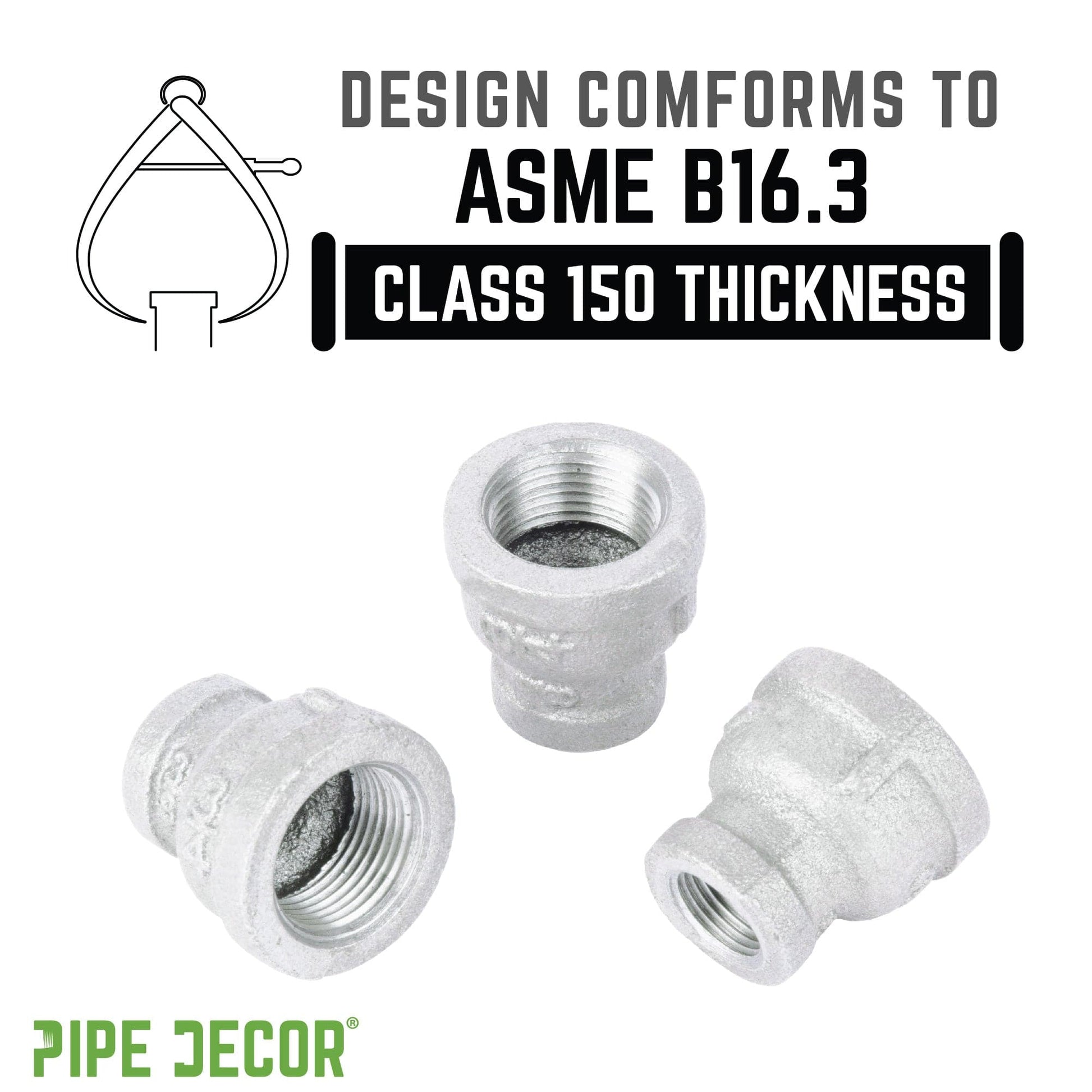 3/4 in. x 3/8 in. Galvanized Iron Reducing Coupling