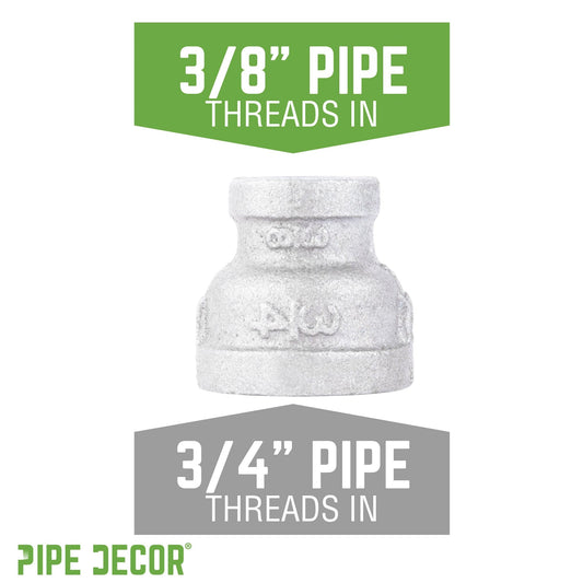 3/4 in. x 3/8 in. Galvanized Iron Reducing Coupling