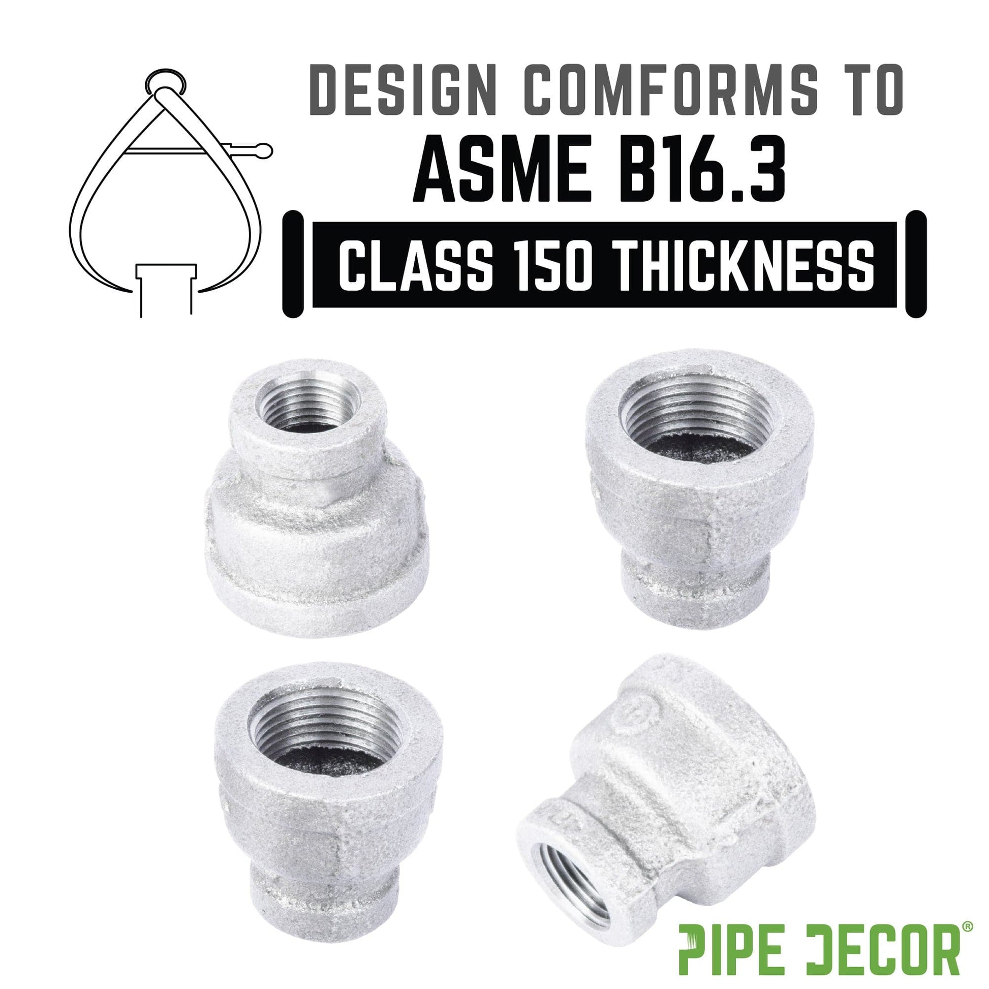 1/4 in. x 1/8 in. Galvanized Iron Reducing Coupling