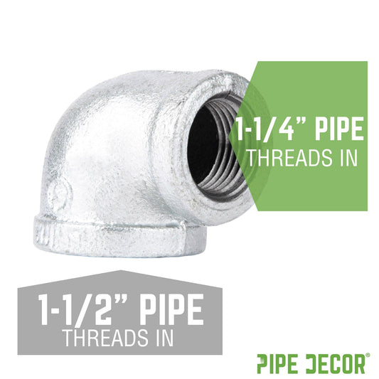 1 1/2 in. x 1 1/4 in. Galvanized Iron Reducing Elbow