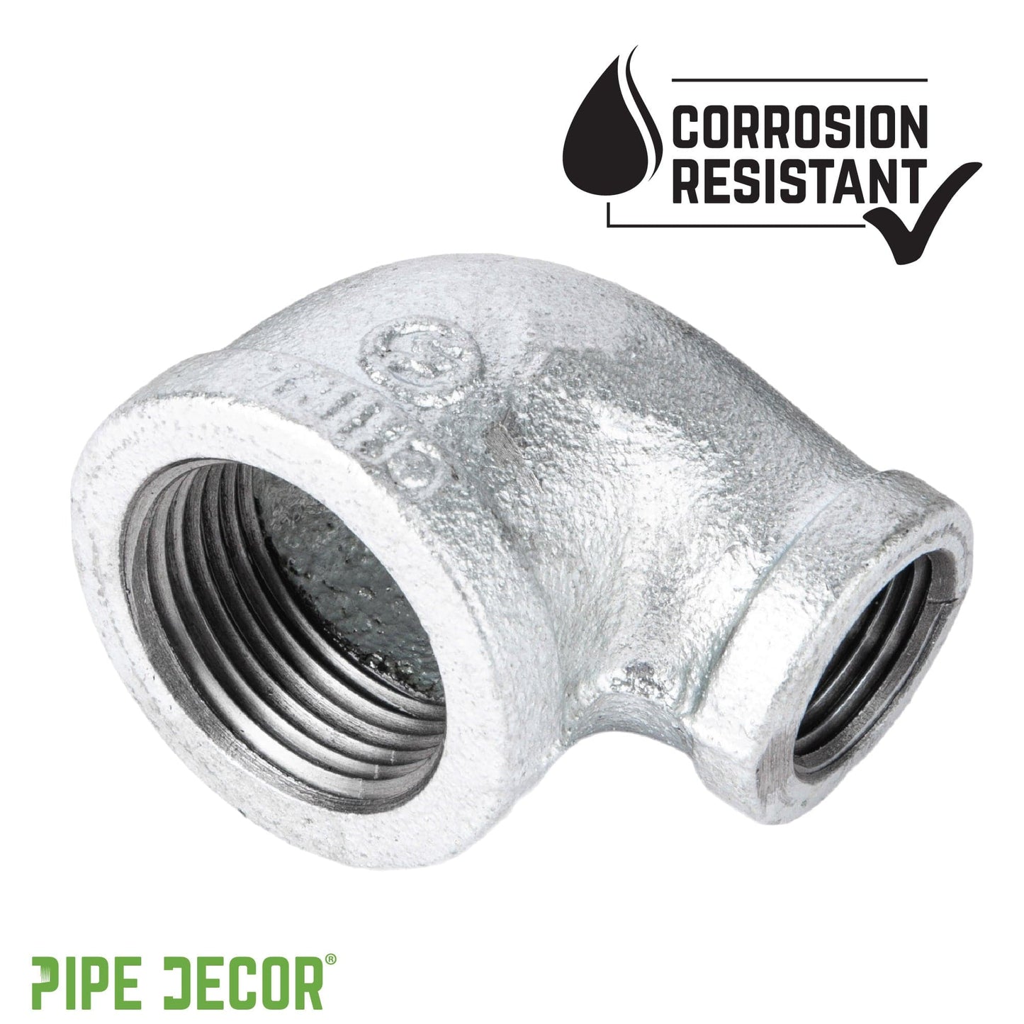 1/2 in. x 3/8 in. Galvanized Iron Reducing Elbow