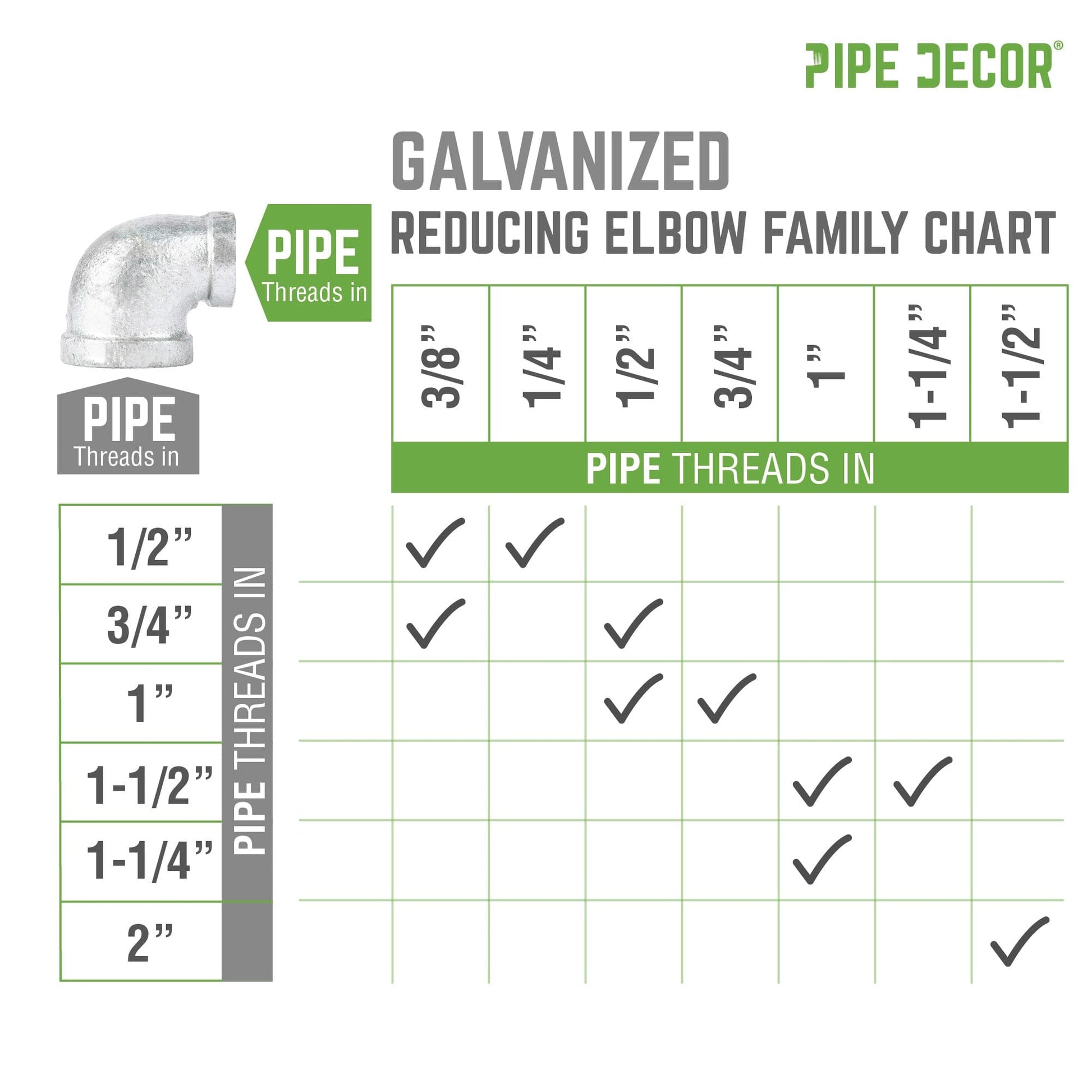 3/4 in. x 1/2 Galvanized Reducing Elbow