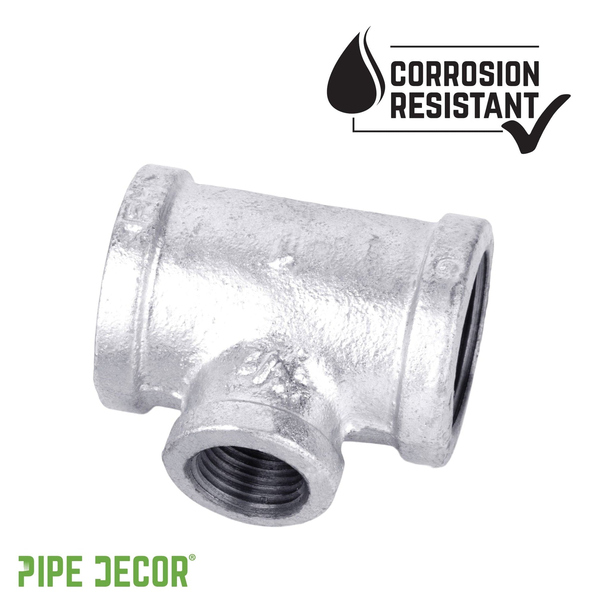 1 in. x 1 in. x 1/2 in. Galvanized Reducing Tee