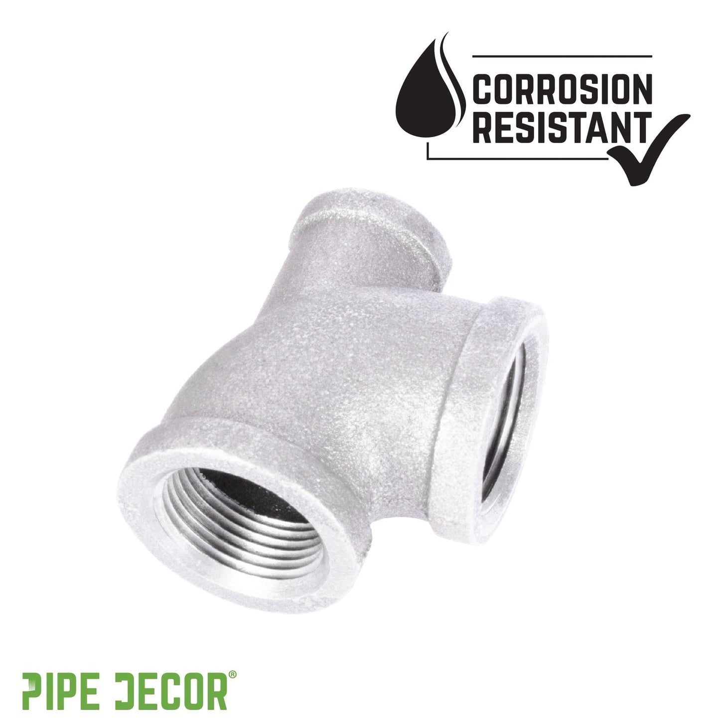 1 in. x 1/2 in. x 1 in. Galvanized Reducing Tee