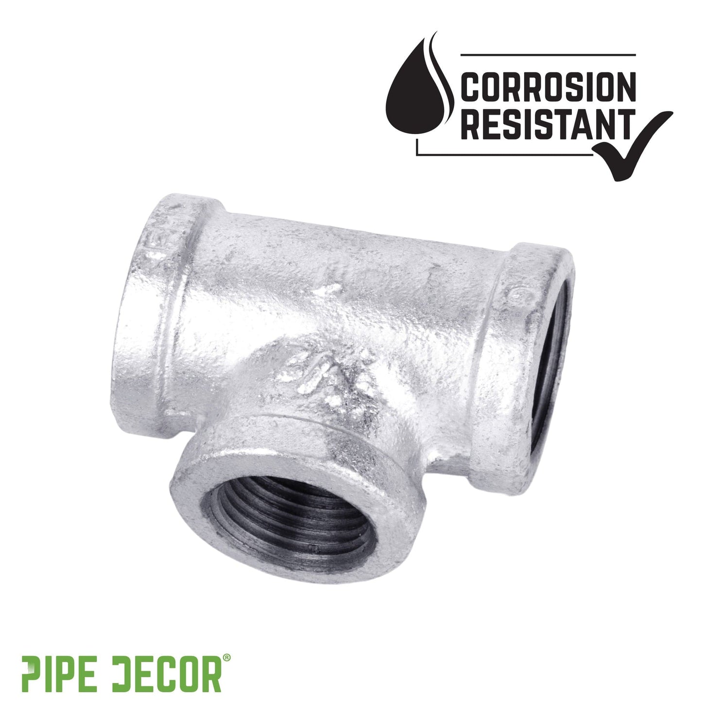 3/4 in. x 3/4 in. x 1/2 in. Galvanized Reducing Tee