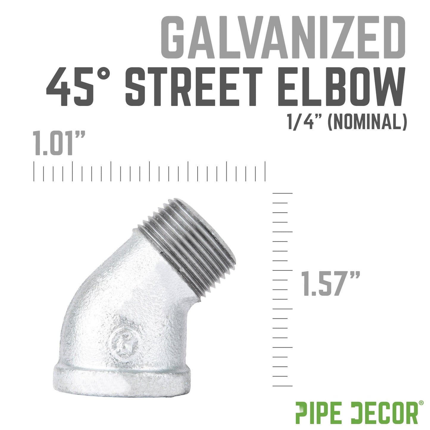 1/4 in. Galvanized Iron 45 Degree Street Elbow