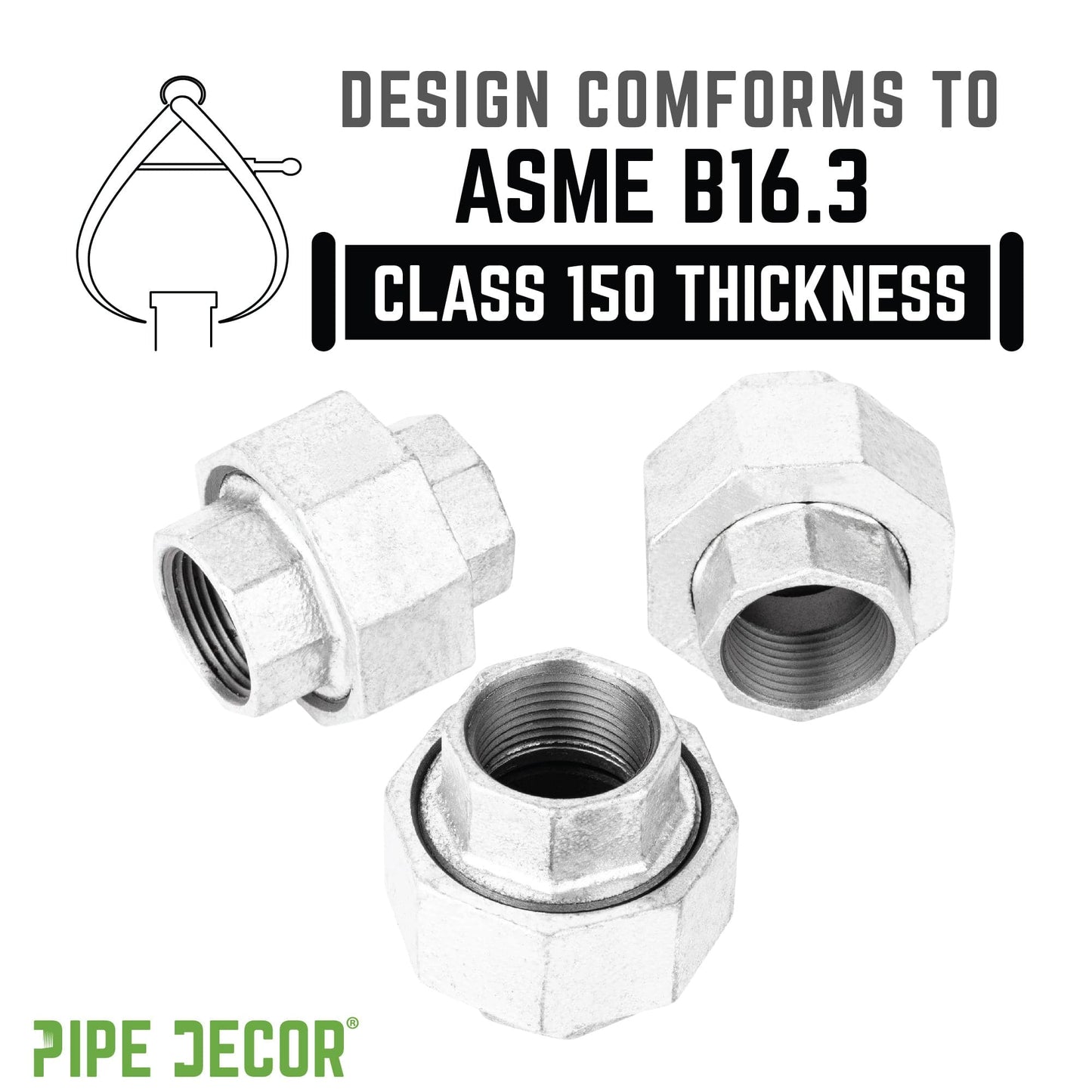 1/4 in. Galvanized Iron Union