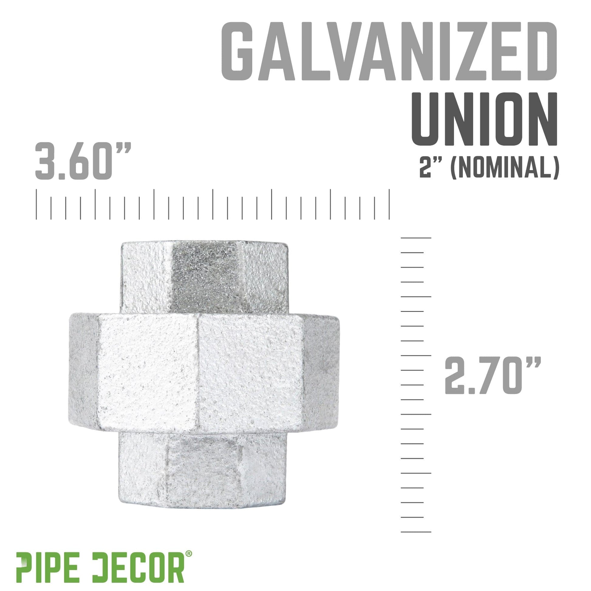 2 in. Galvanized Iron Union