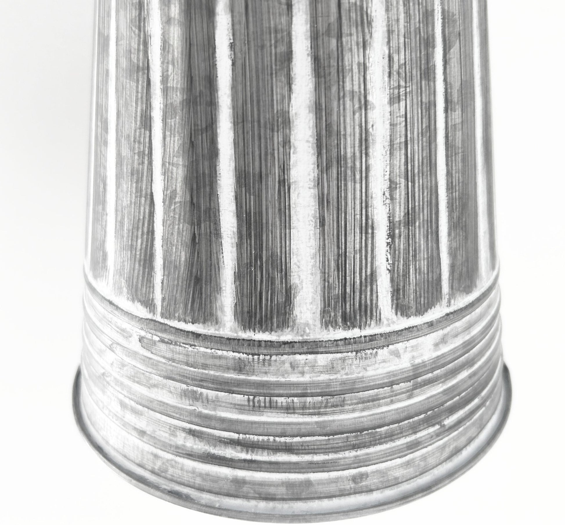 Rustic Galvanized Ribbed Wall Sconce