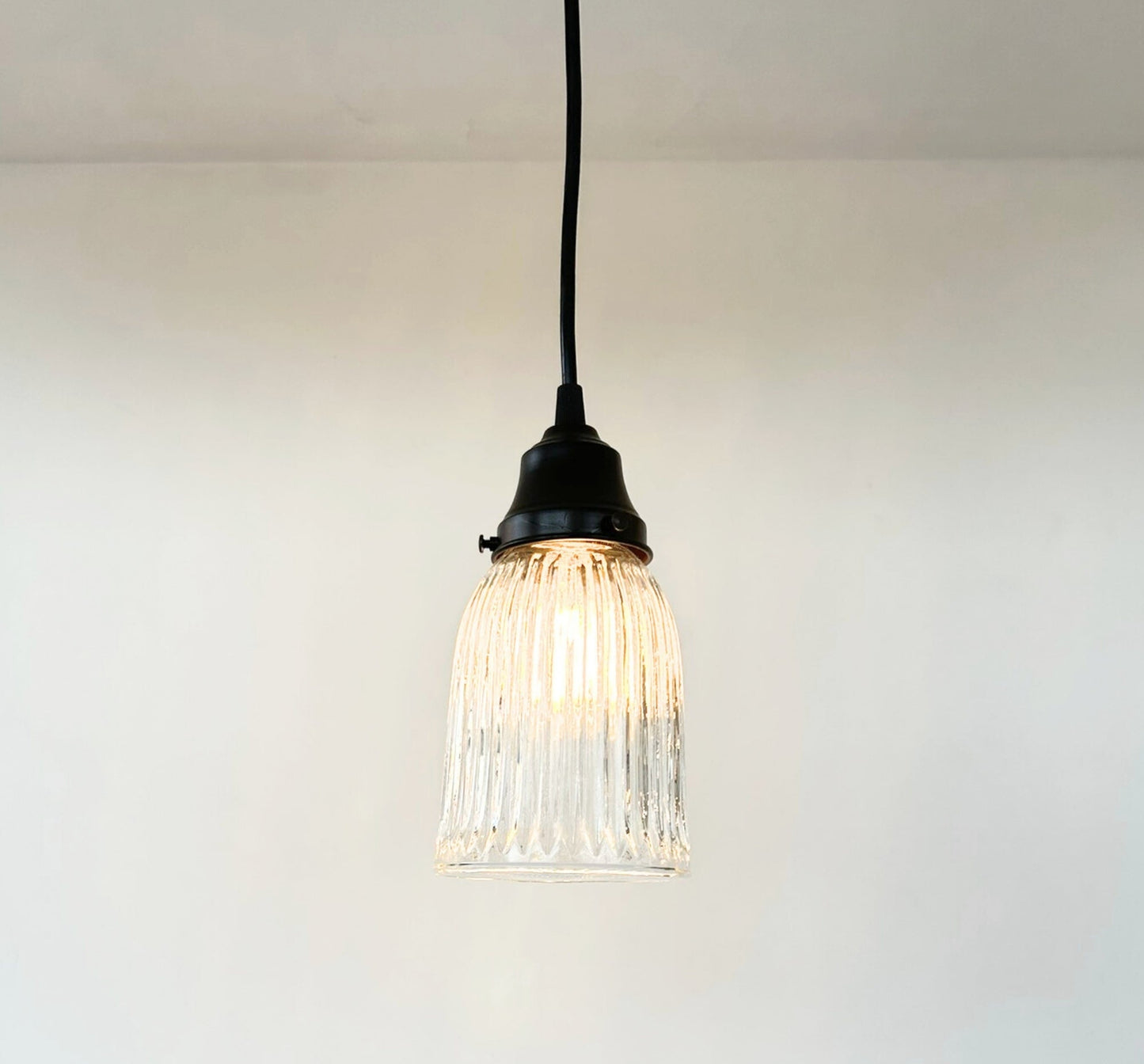 Tall Holophane Antique 1940's Pendant