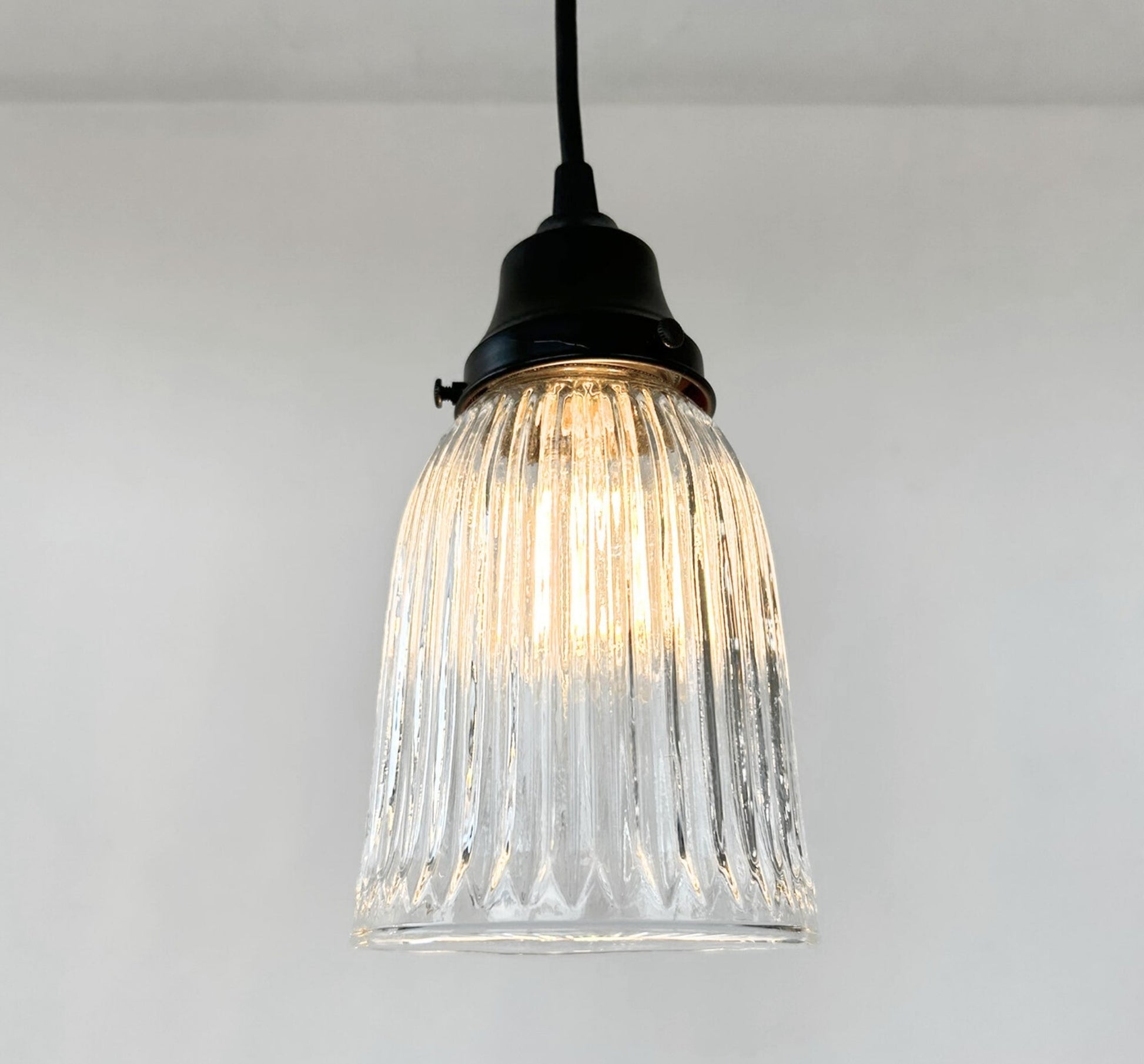 Tall Holophane Antique 1940's Pendant