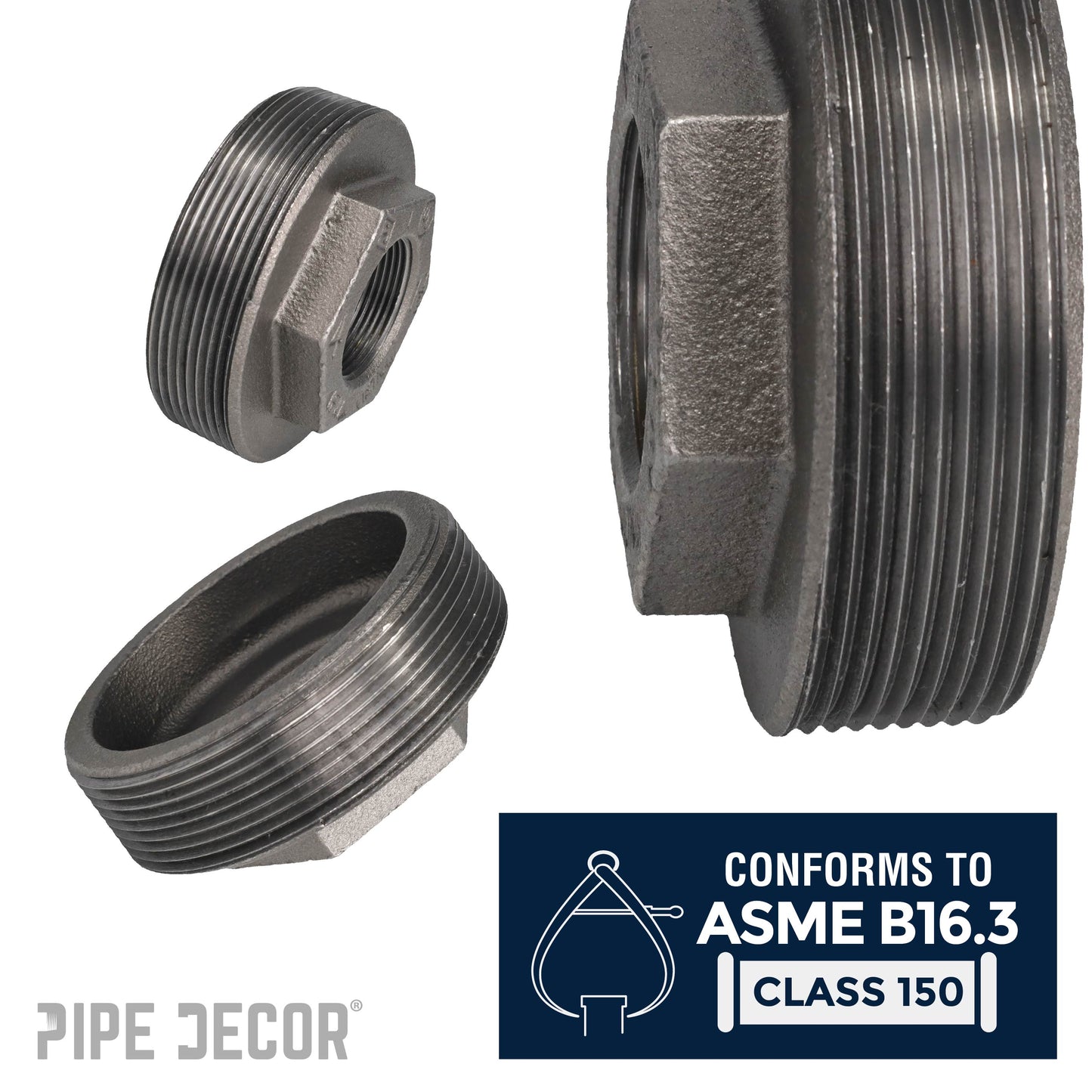 4 in. x 1 1/2 in. Black Bushing