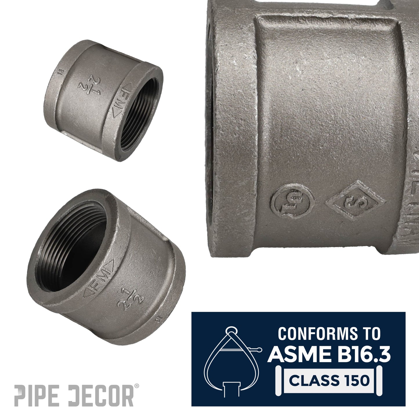 2 1/2 in. Black Coupling