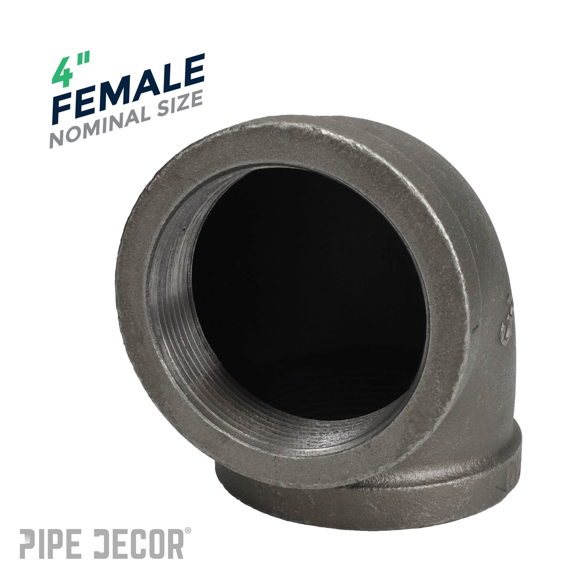 4 in. Black 90 Degree Elbow