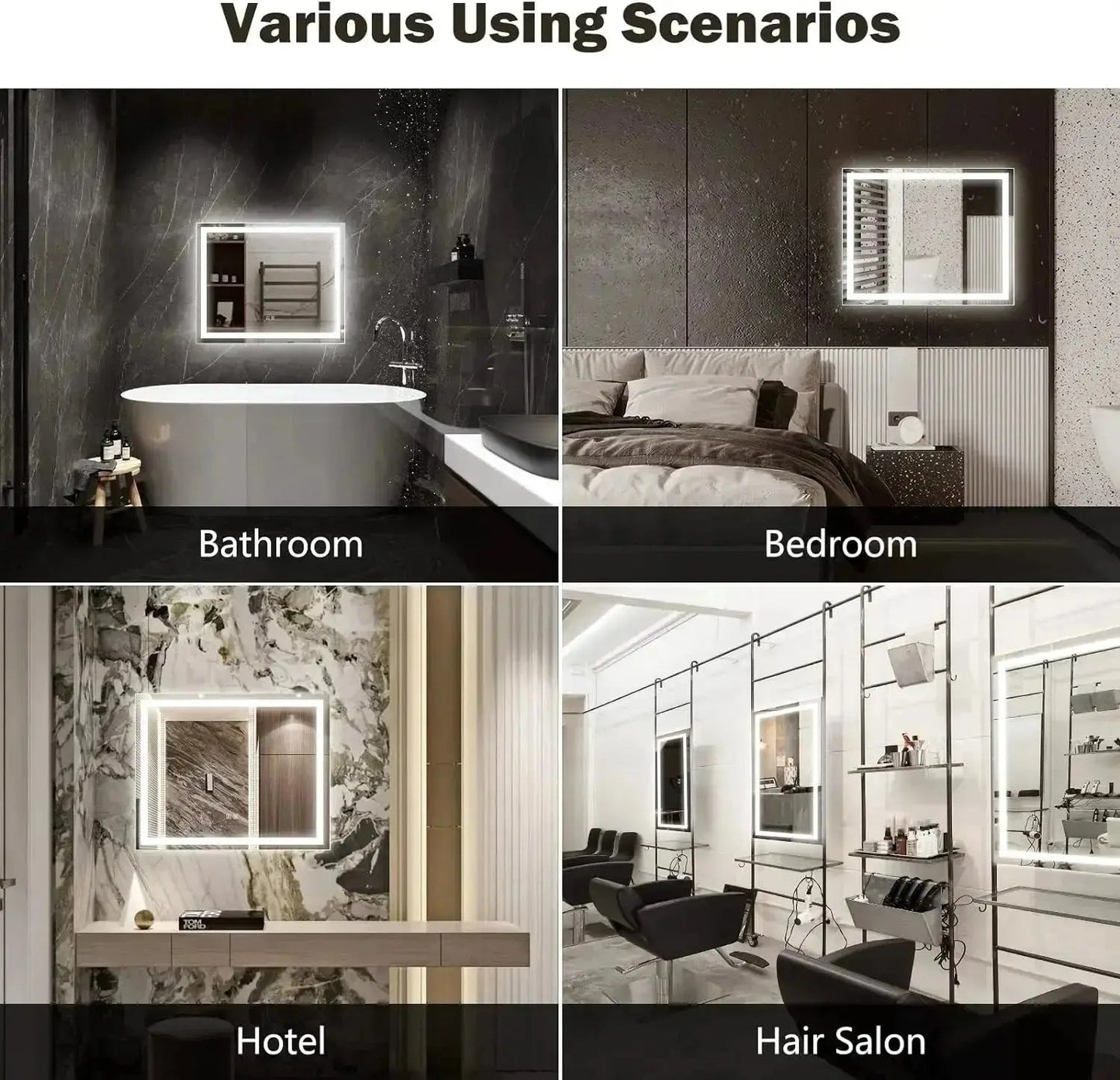 20 x 28  Inch Center Glow LED Bathroom Mirror