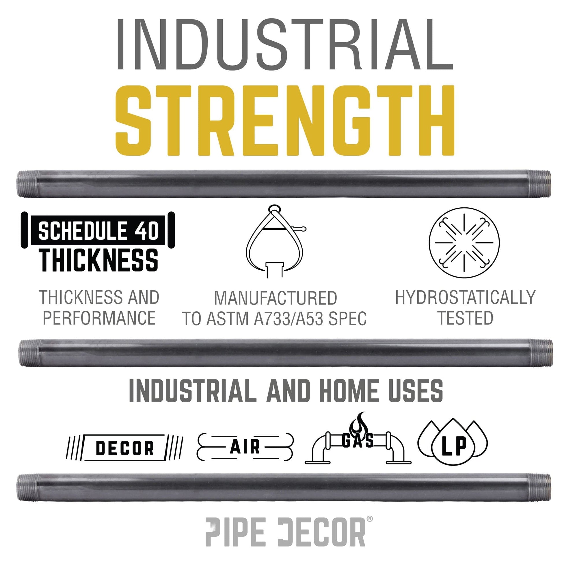 1 1/2 in. x 2 1/2 in. Black Pipe