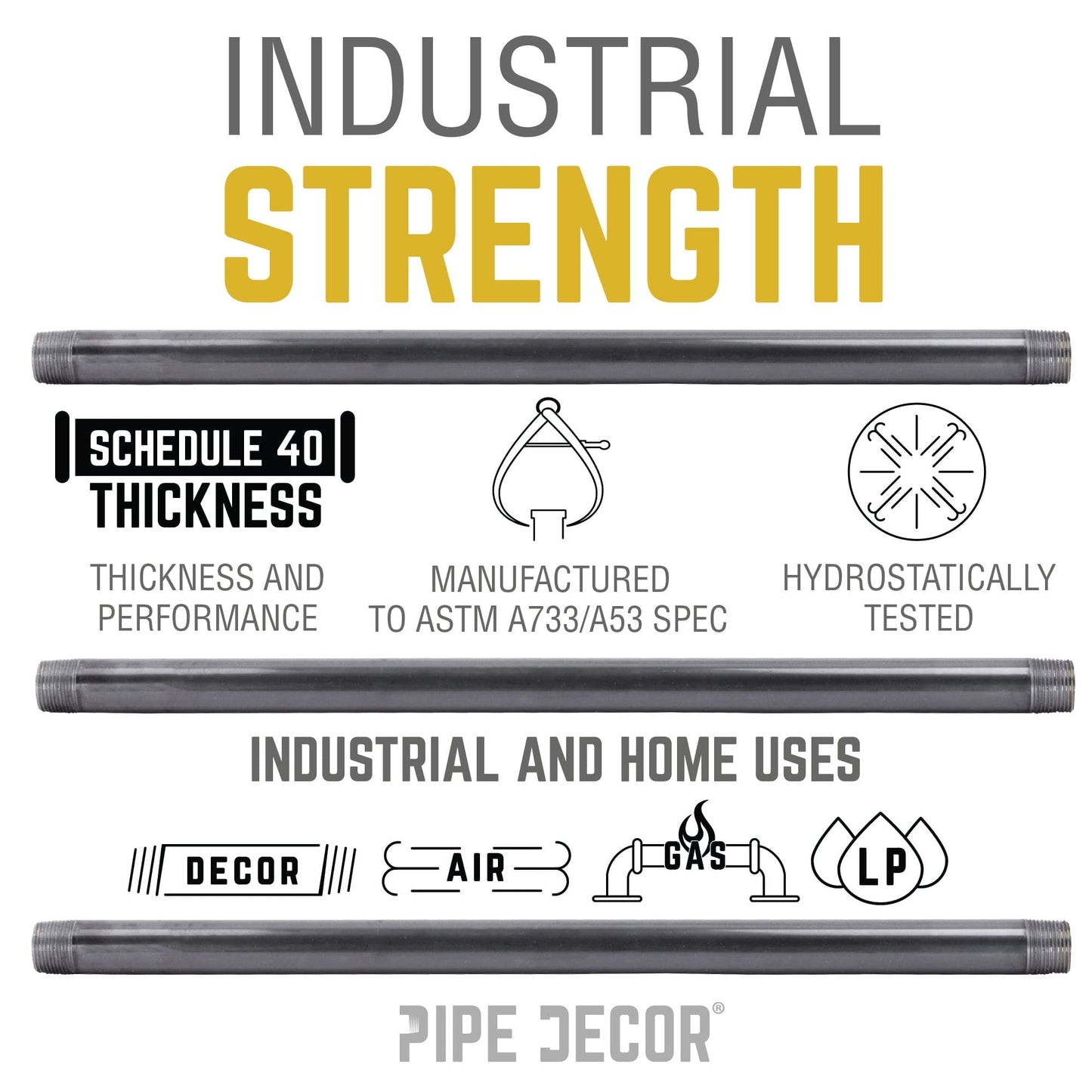 1 1/2 in. x 3 1/2 in. Black Pipe