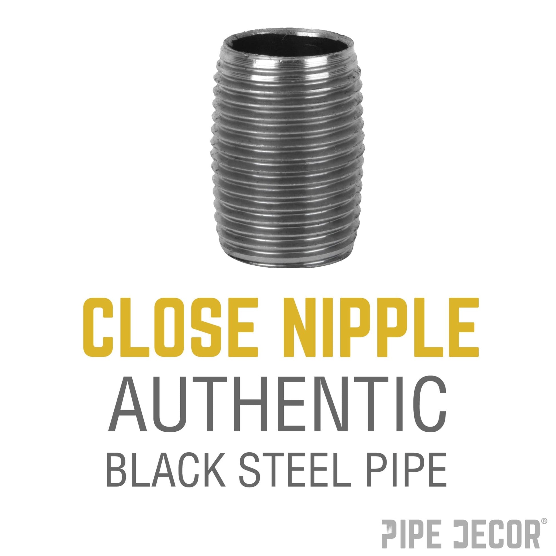 1 1/2 in. x Close Black Pipe