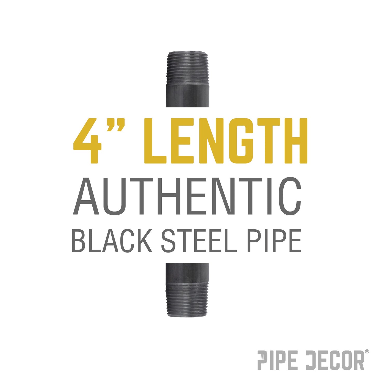 1/2 in. x 4 in. Black Pipe