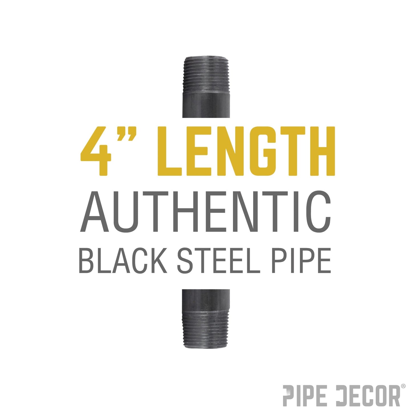 1/4 in. x 4 in. Black Pipe