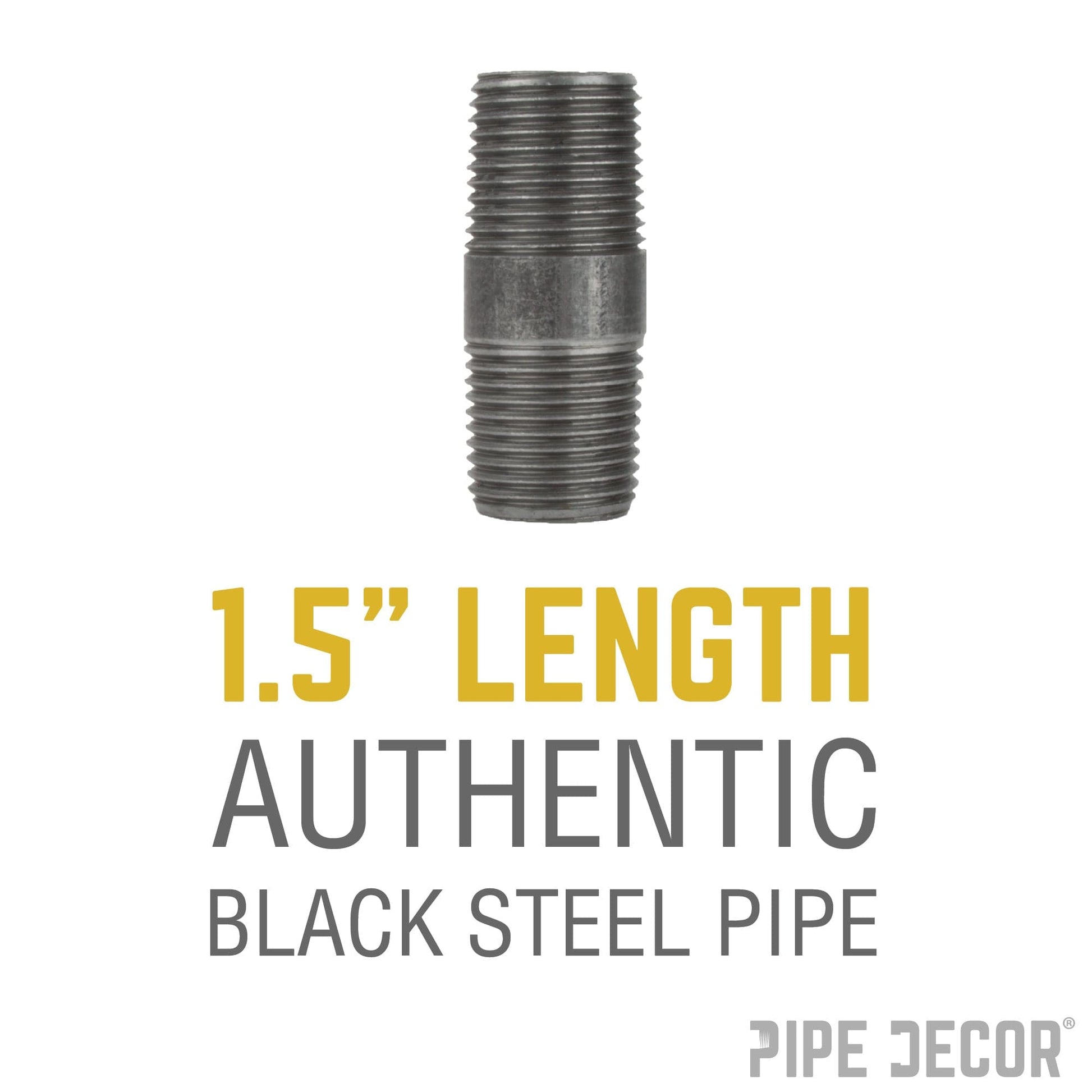 3/4 in. x 1 1/2 in. Black Pipe