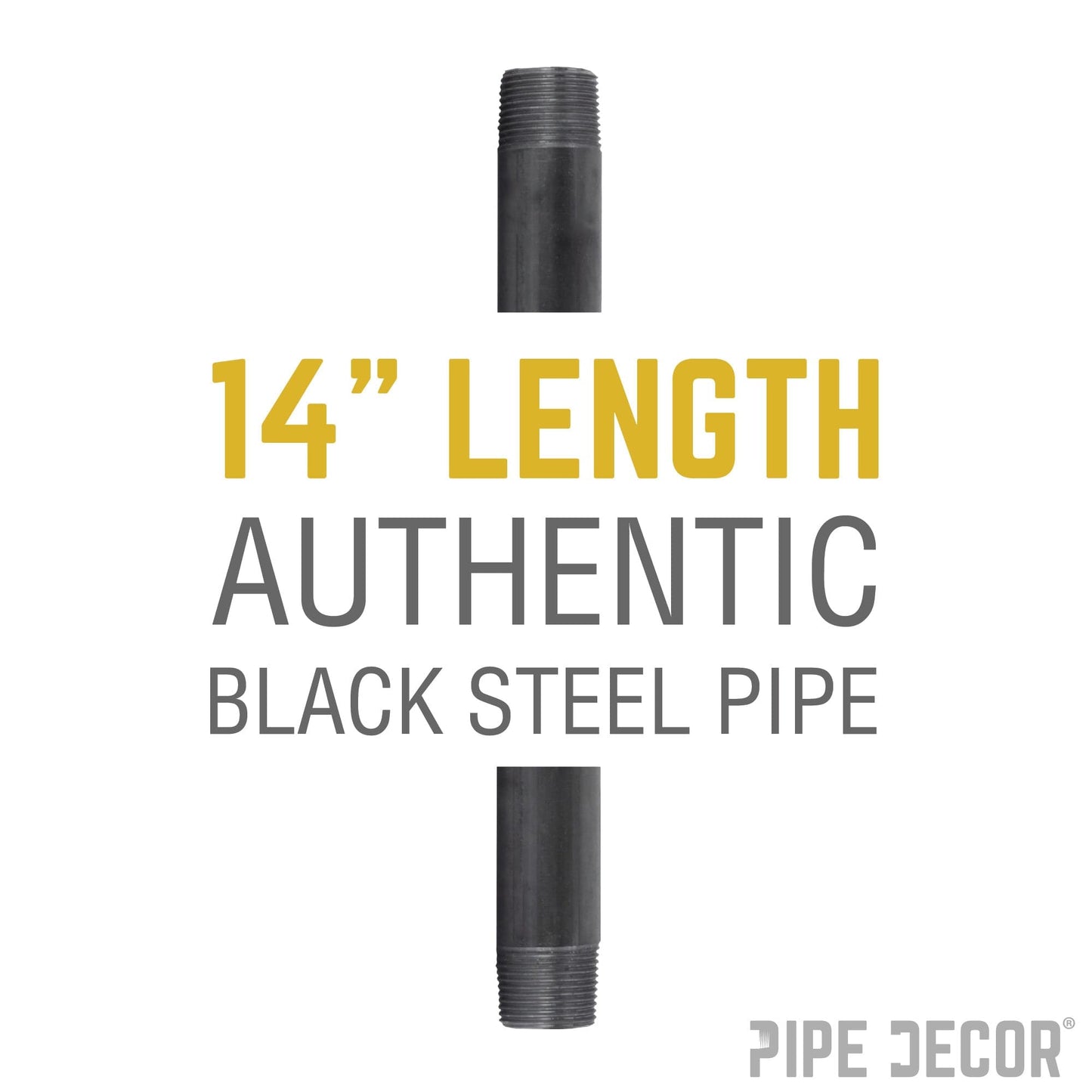 3/4 in. x 14 in. Black Pipe