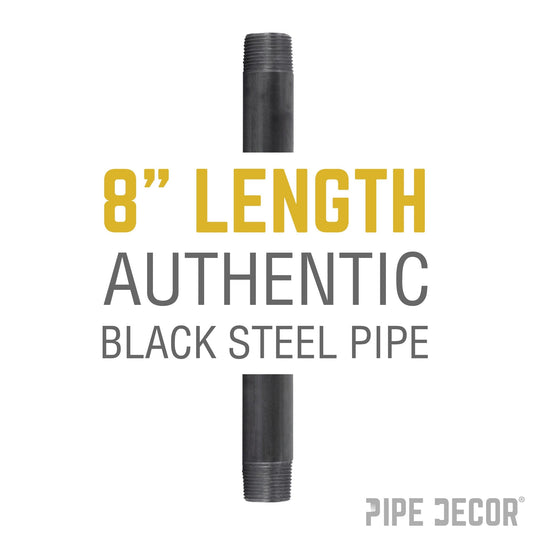 3/8 in. x 8 in. Black Pipe