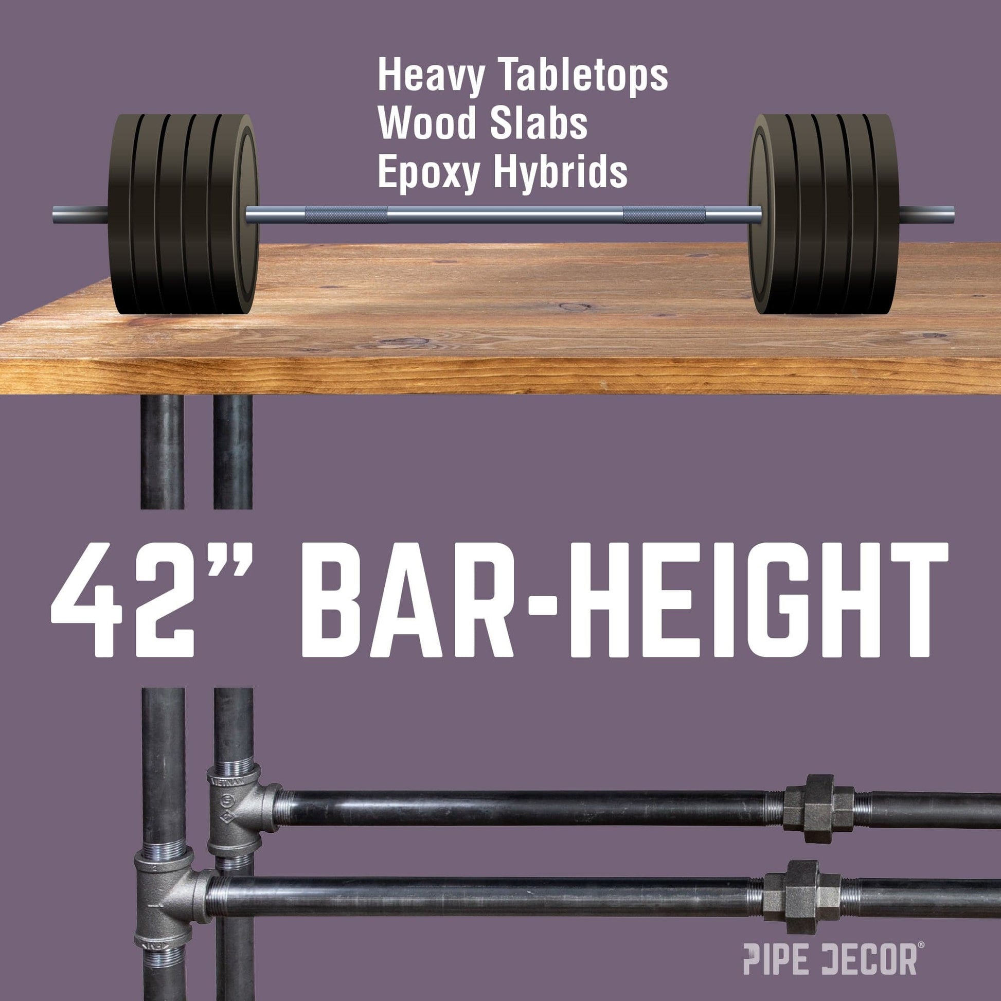 Bridge Bar Height Pipe Table Legs