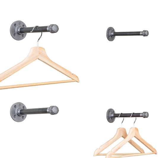 1/2 in. x 10 in. Clothing Hanging Bracket Kit, 4-Pack
